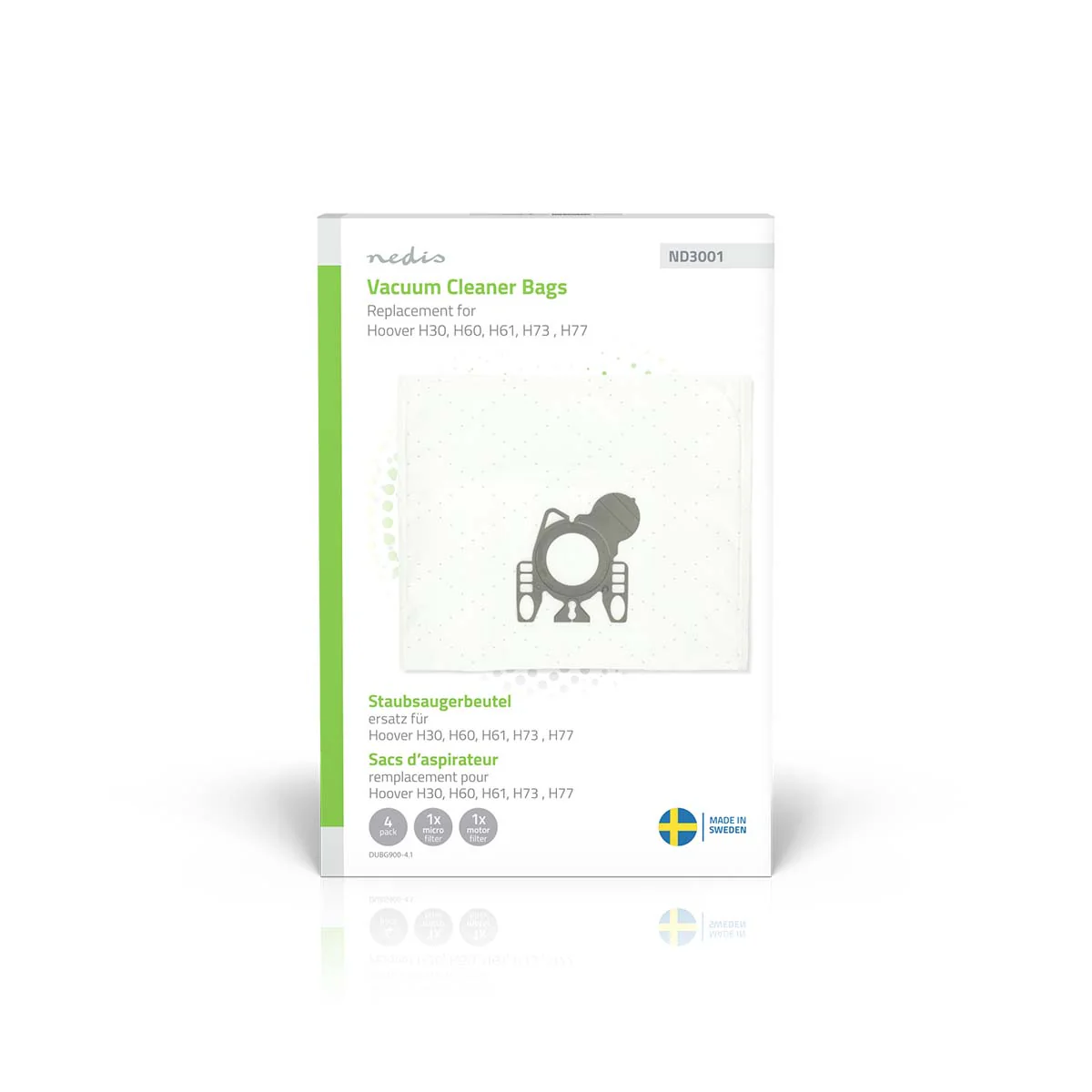 Stofzuigerzak 4 Stuks - Synthetisch - Meest verkocht voor: Hoover H60 / Hoover H61 / Hoover H73 / Hoover H77 - Image 2