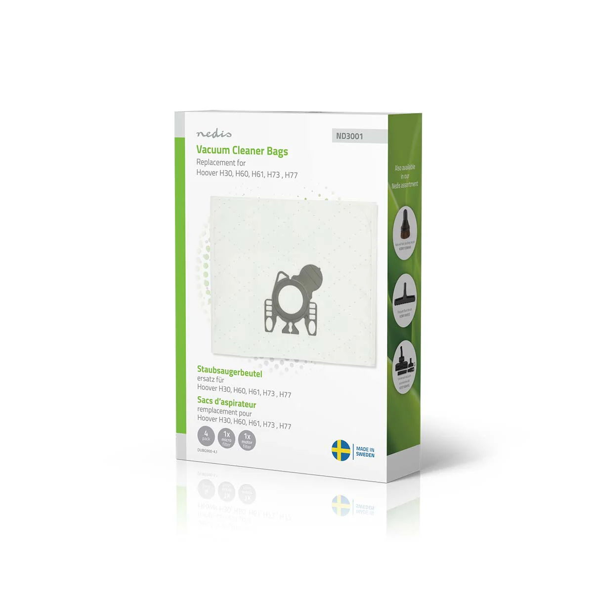 Stofzuigerzak 4 Stuks - Synthetisch - Meest verkocht voor: Hoover H60 / Hoover H61 / Hoover H73 / Hoover H77 - Image 3