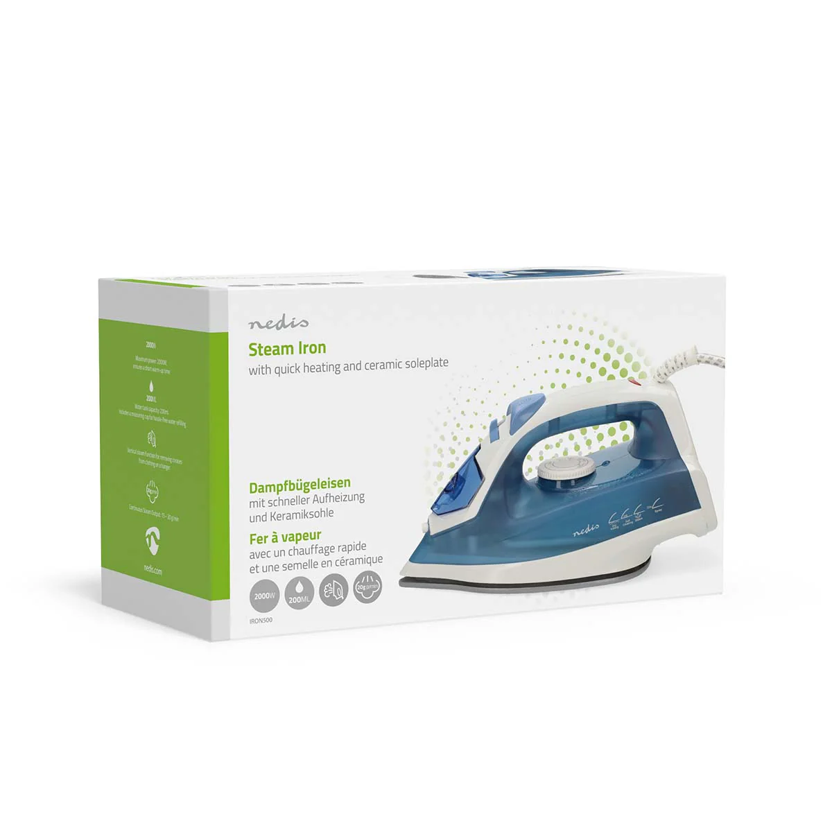 Stoomstrijkijzer 2000W - 20 g/m - Stoomstoot - Image 18