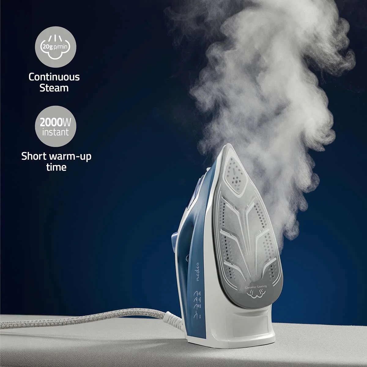 Stoomstrijkijzer 2000W - 20 g/m - Stoomstoot - Image 9
