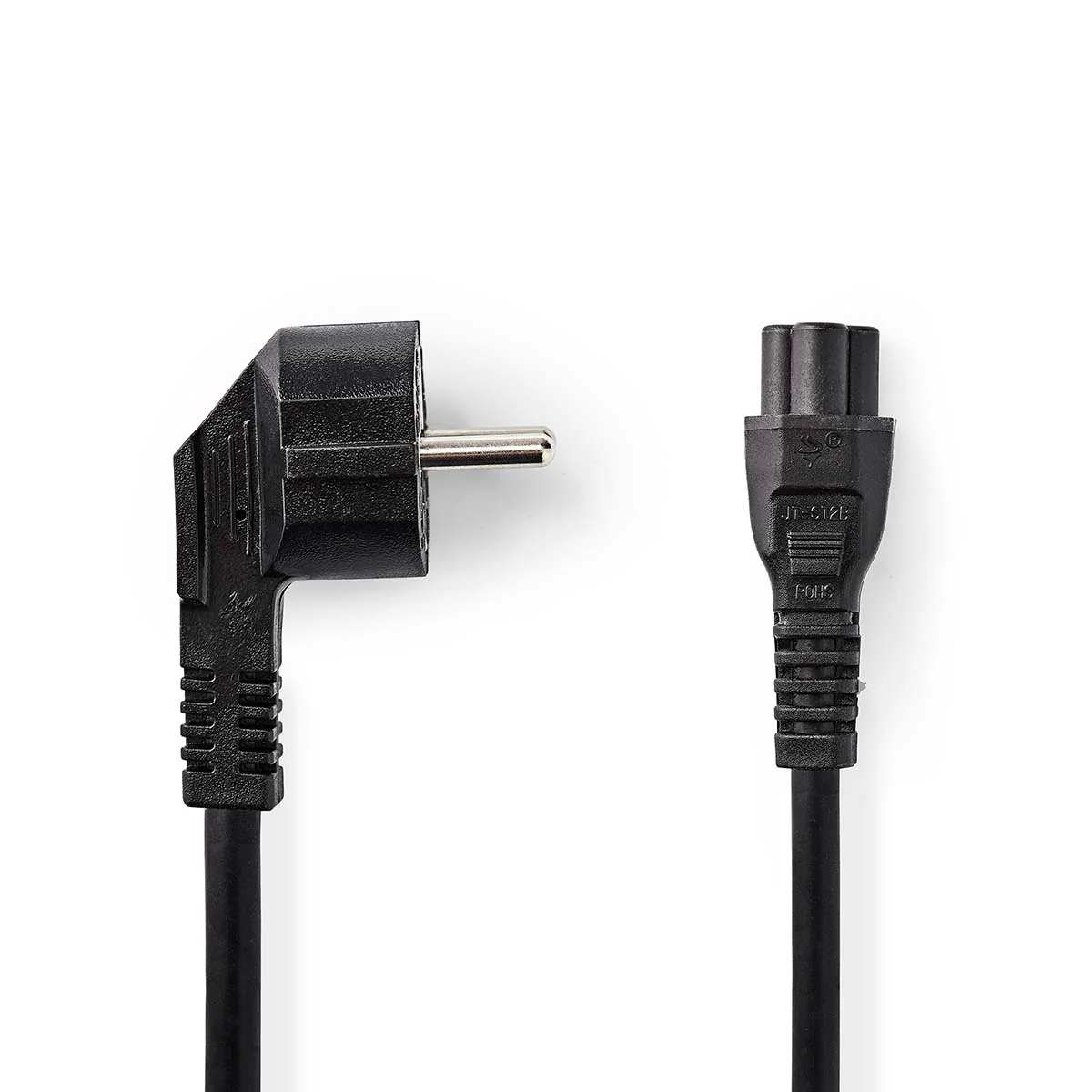 Stroomkabel Type F (CEE 7/7) Male - IEC-320-C5 - Gehoekt