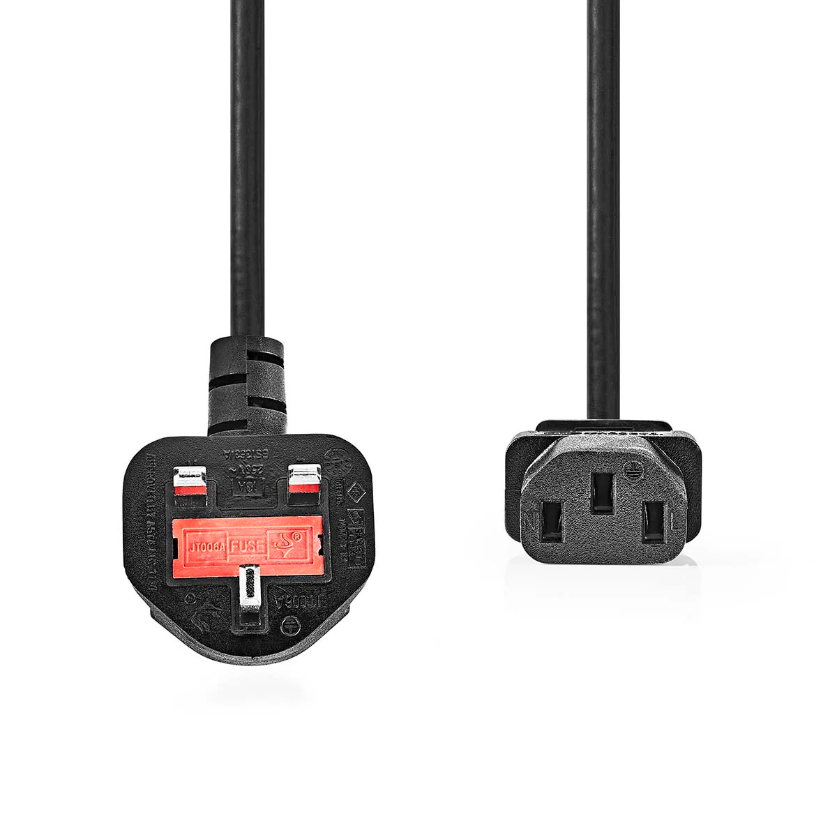Stroomkabel UK Male - IEC-320-C13 - Gehoekt - Image 2