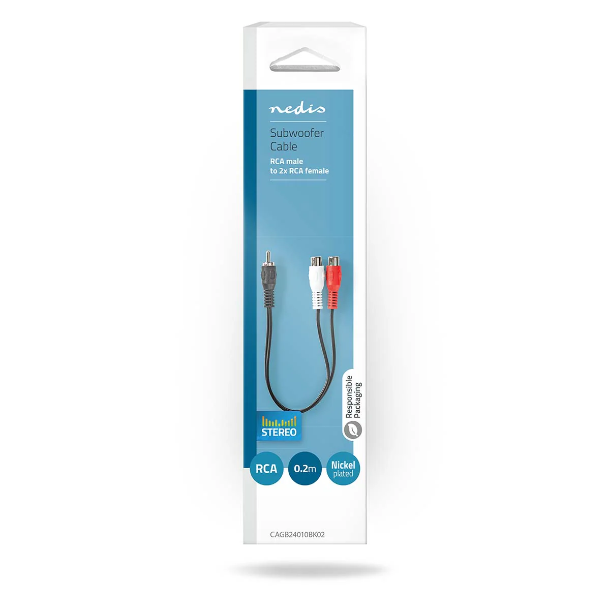 Subwoofer-Kabel RCA Male - 2x RCA Female - Vernikkeld - Image 6