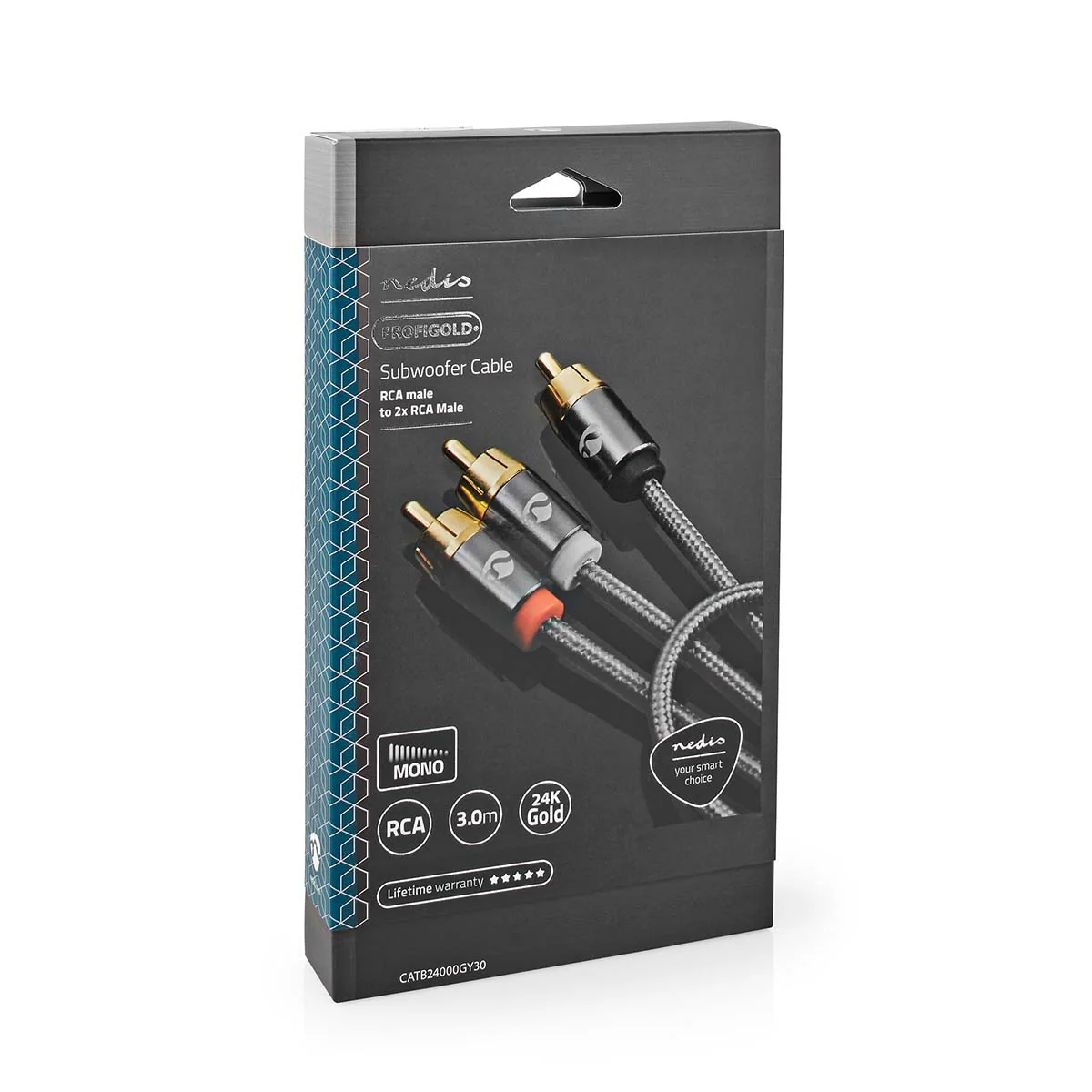 Subwoofer-Kabel RCA Male - 2x RCA Male - Verguld - Image 11