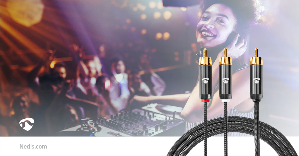 Subwoofer-Kabel RCA Male - 2x RCA Male - Verguld - Image 12