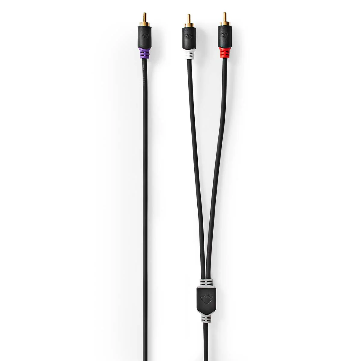 Subwoofer-Kabel RCA Male - 2x RCA Male - Verguld - Image 3