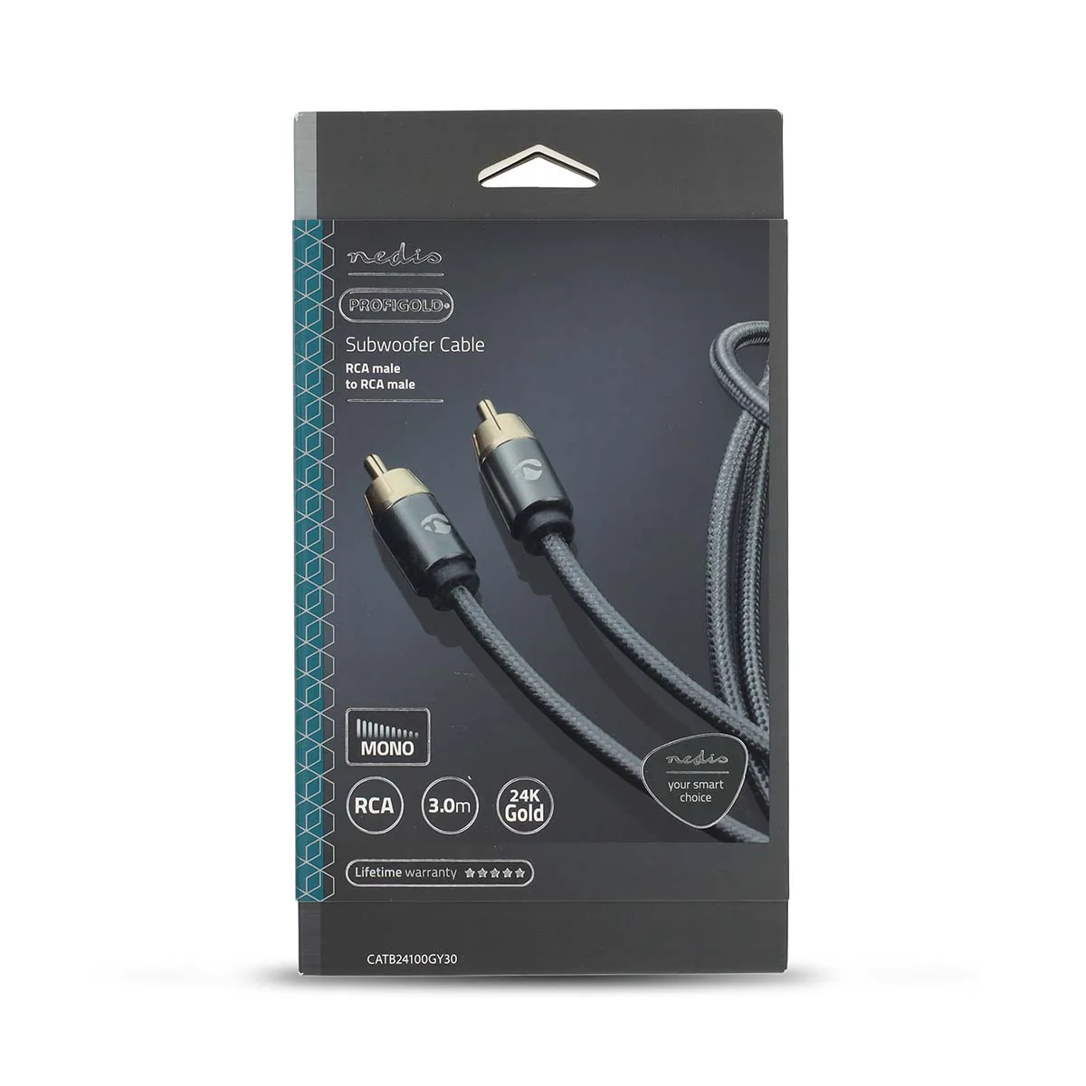 Subwoofer-Kabel RCA Male - RCA Male - Verguld - Image 6
