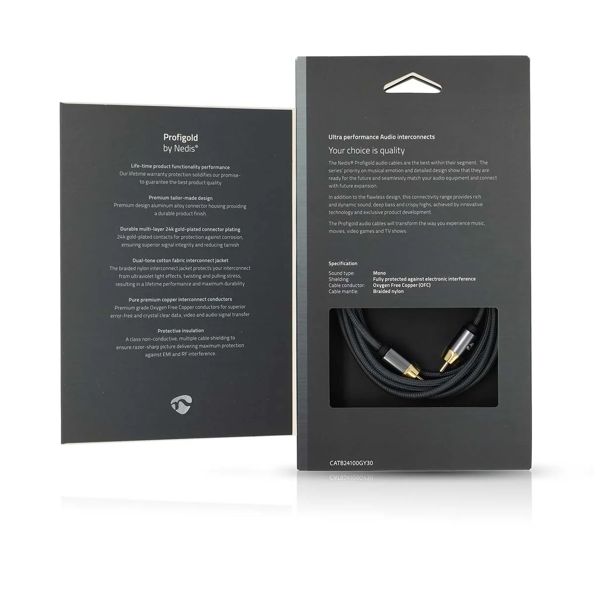Subwoofer-Kabel RCA Male - RCA Male - Verguld - Image 7