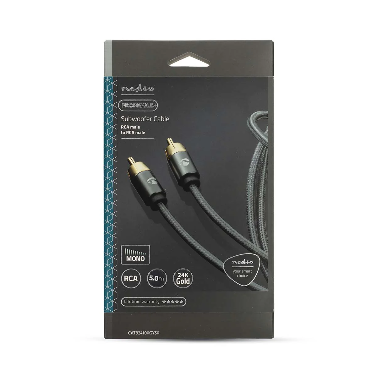 Subwoofer-Kabel RCA Male - RCA Male - Verguld - Image 8