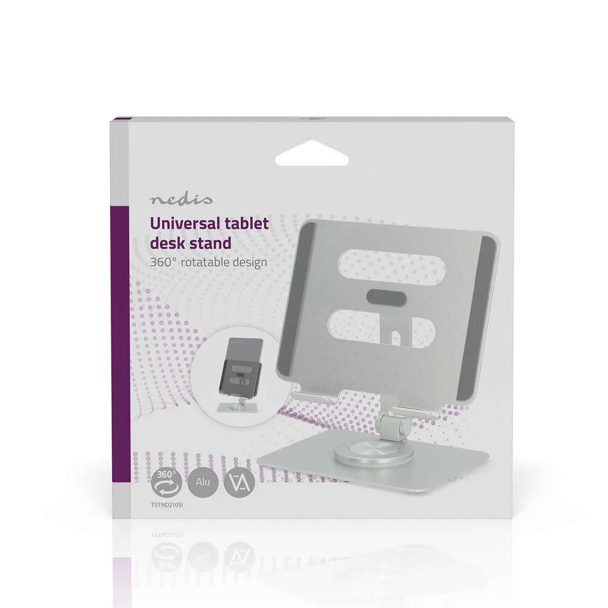 Tablet Standaard Draai- en Kantelbaar - Zilver - Image 14
