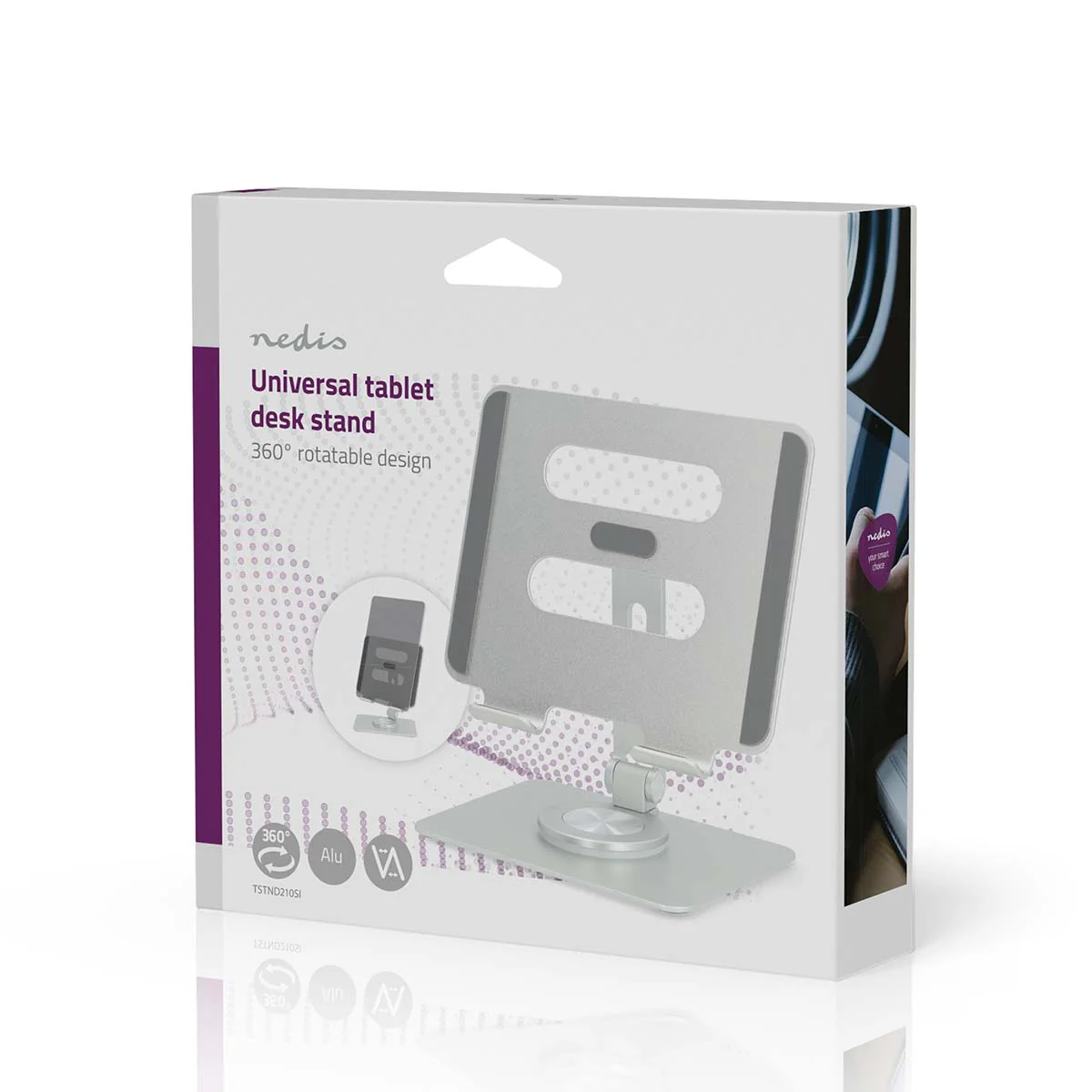 Tablet Standaard Draai- en Kantelbaar - Zilver - Image 15