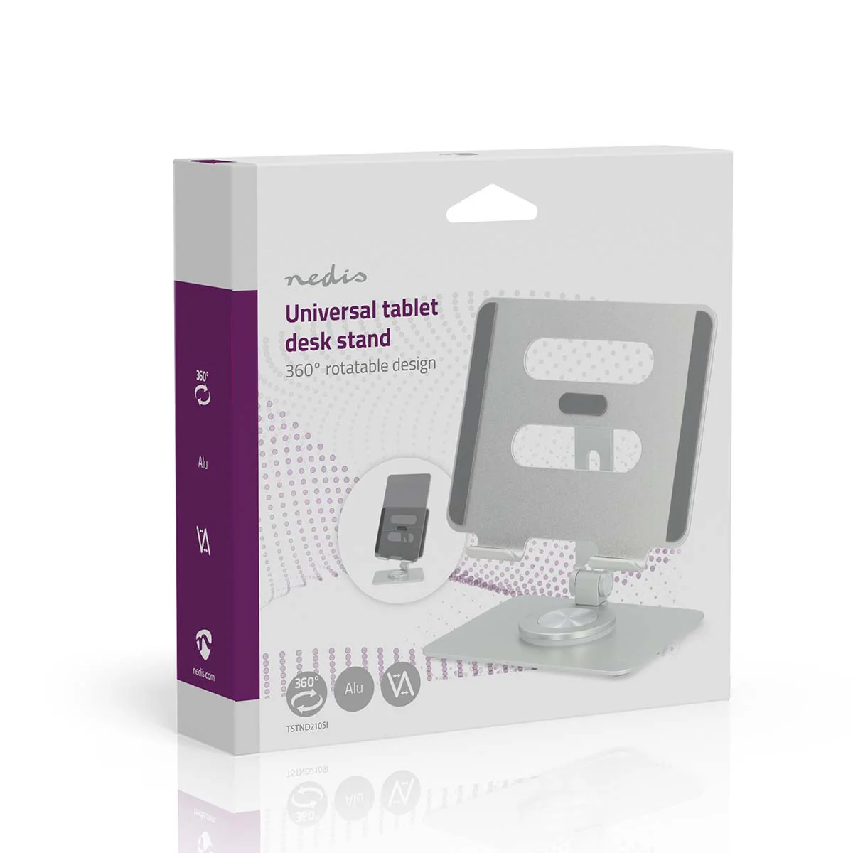 Tablet Standaard Draai- en Kantelbaar - Zilver - Image 16