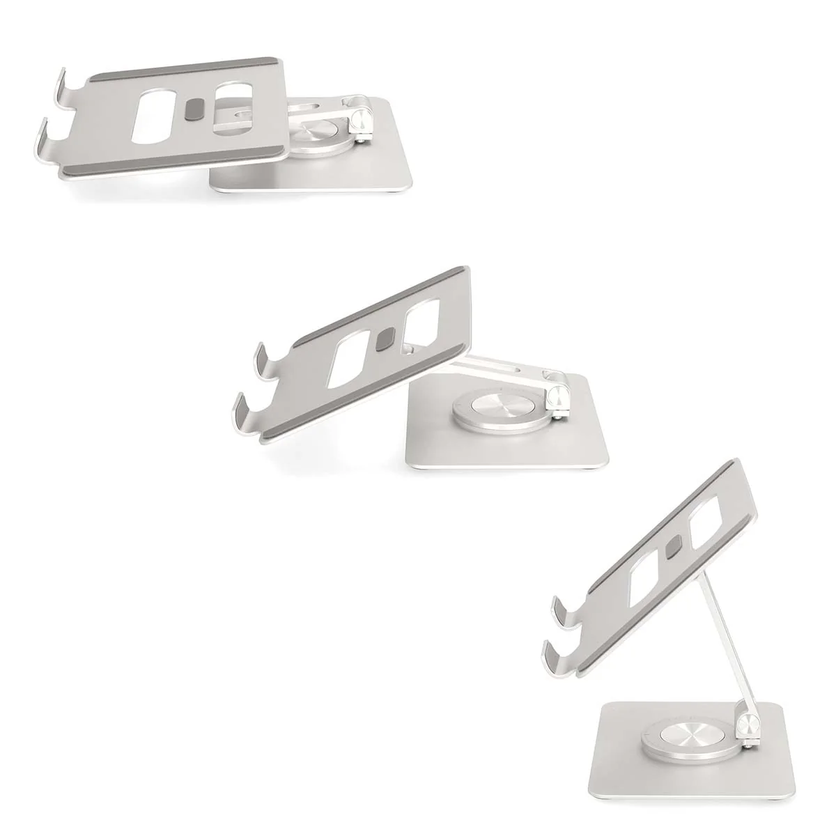 Tablet Standaard Draai- en Kantelbaar - Zilver - Image 5