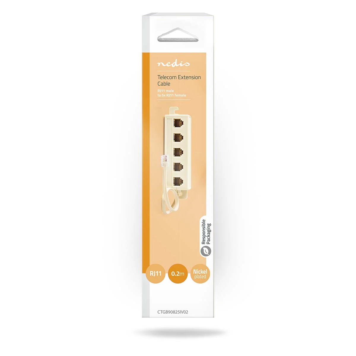 Telecomverlengkabel RJ11 Male - 5x RJ11 (4/6) Female - 0.20m - Image 3