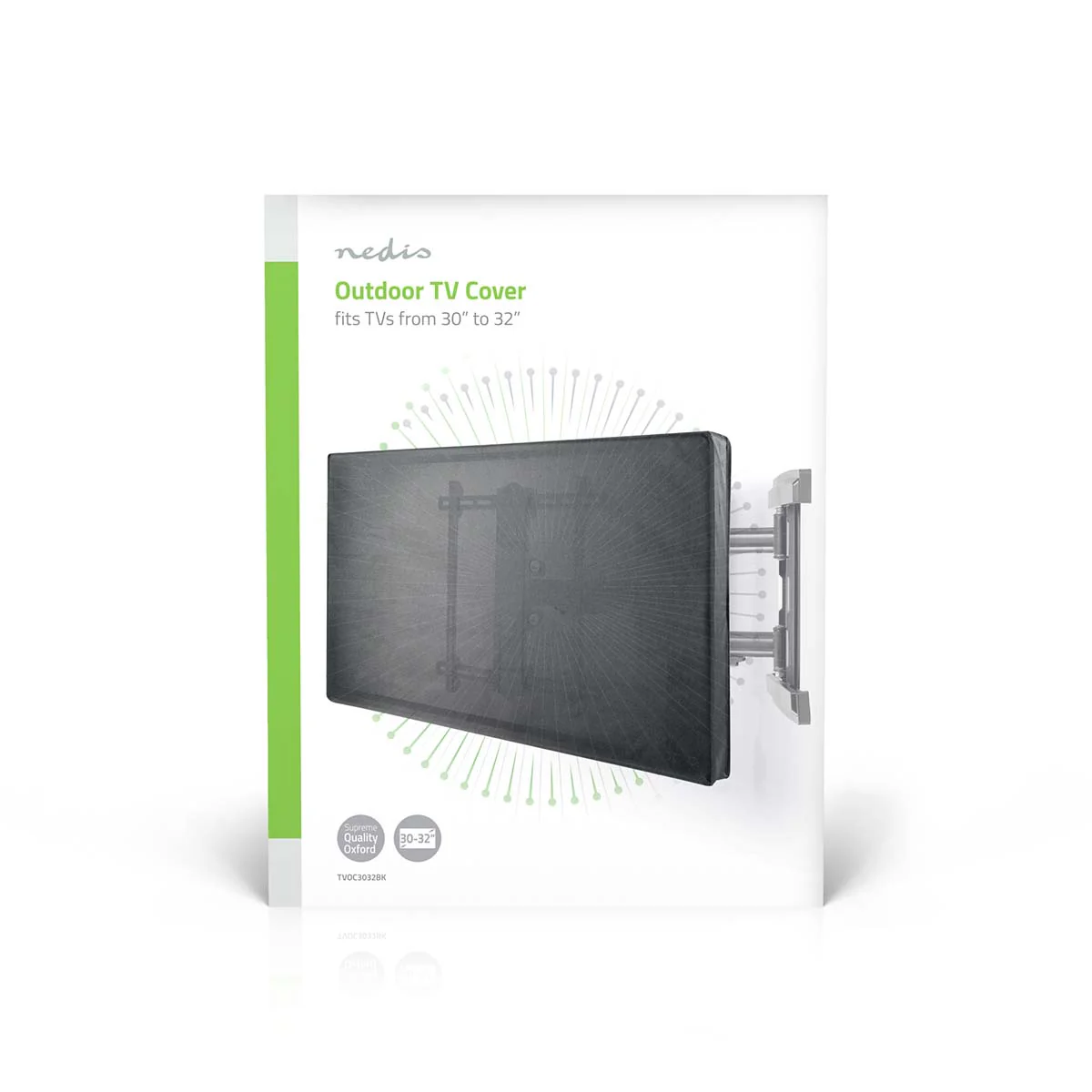 TV-Beschermhoes voor Buiten Scherm afmeting: 30 - 32" - Supreme Quality Oxford - Zwart - Image 11