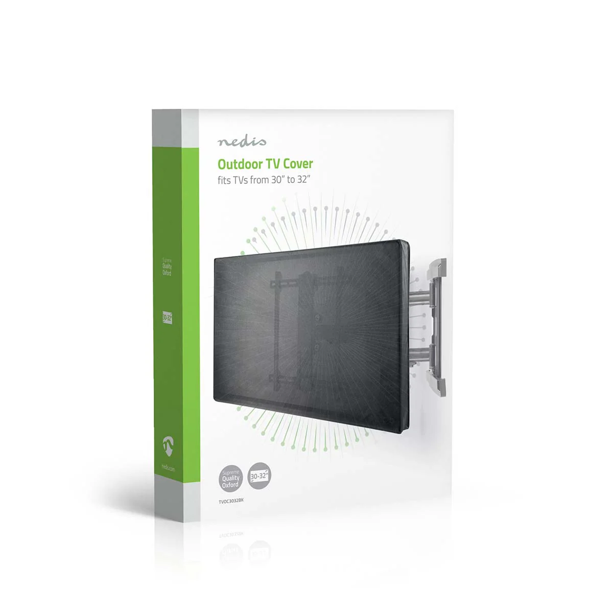 TV-Beschermhoes voor Buiten Scherm afmeting: 30 - 32" - Supreme Quality Oxford - Zwart - Image 12