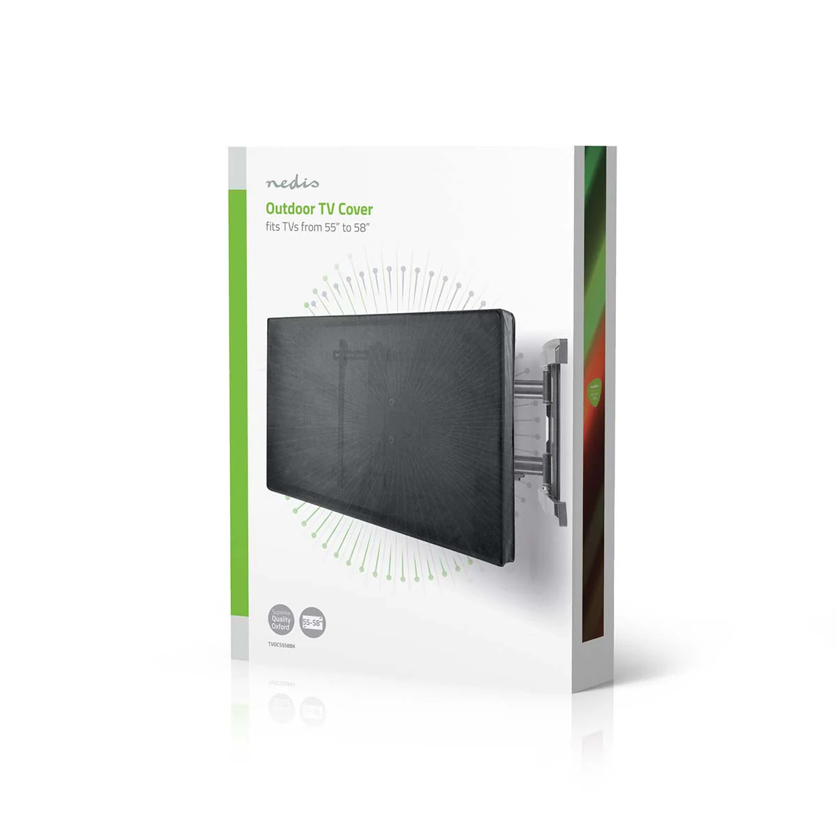 TV-Beschermhoes voor Buiten Scherm afmeting: 55 - 58" - Supreme Quality Oxford - Zwart - Image 13