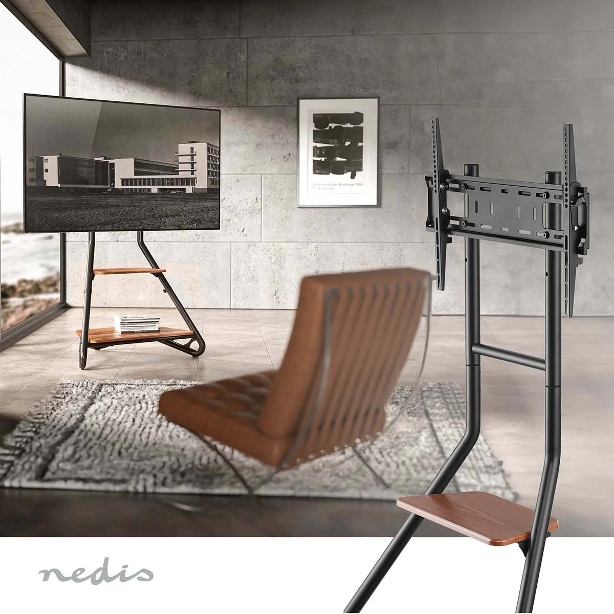 TV Vloerstandaard 37 - 75" - Maximaal schermgewicht: 40 kg - Bauhaus Design - Image 10
