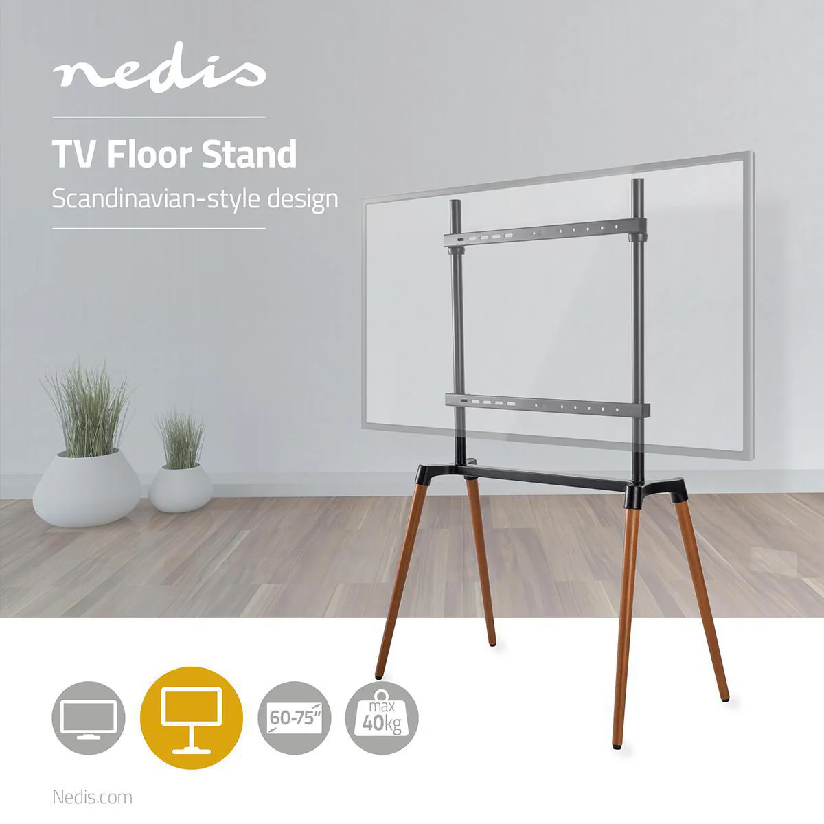 TV Vloerstandaard 60 - 75" - Maximaal schermgewicht: 40 kg - Scandinavian Design - Image 12