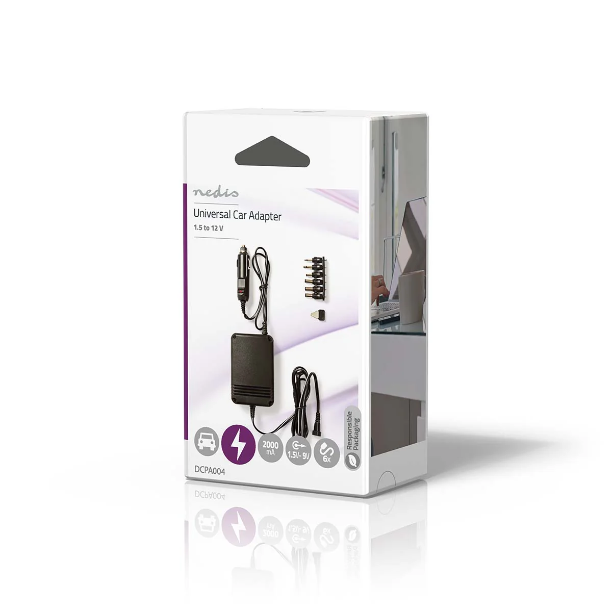 Universal DC Power Adapter Auto-Adapter - 24W - Ingangsvoltage: 12 V DC / 24 V DC - Image 4