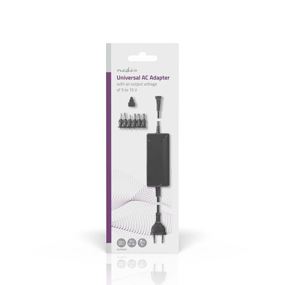 Universele AC-Stroomadapter 36W - 5 / 6 / 7.5 / 9 / 12 / 13.5 / 15 V DC - 3.60m - Image 4