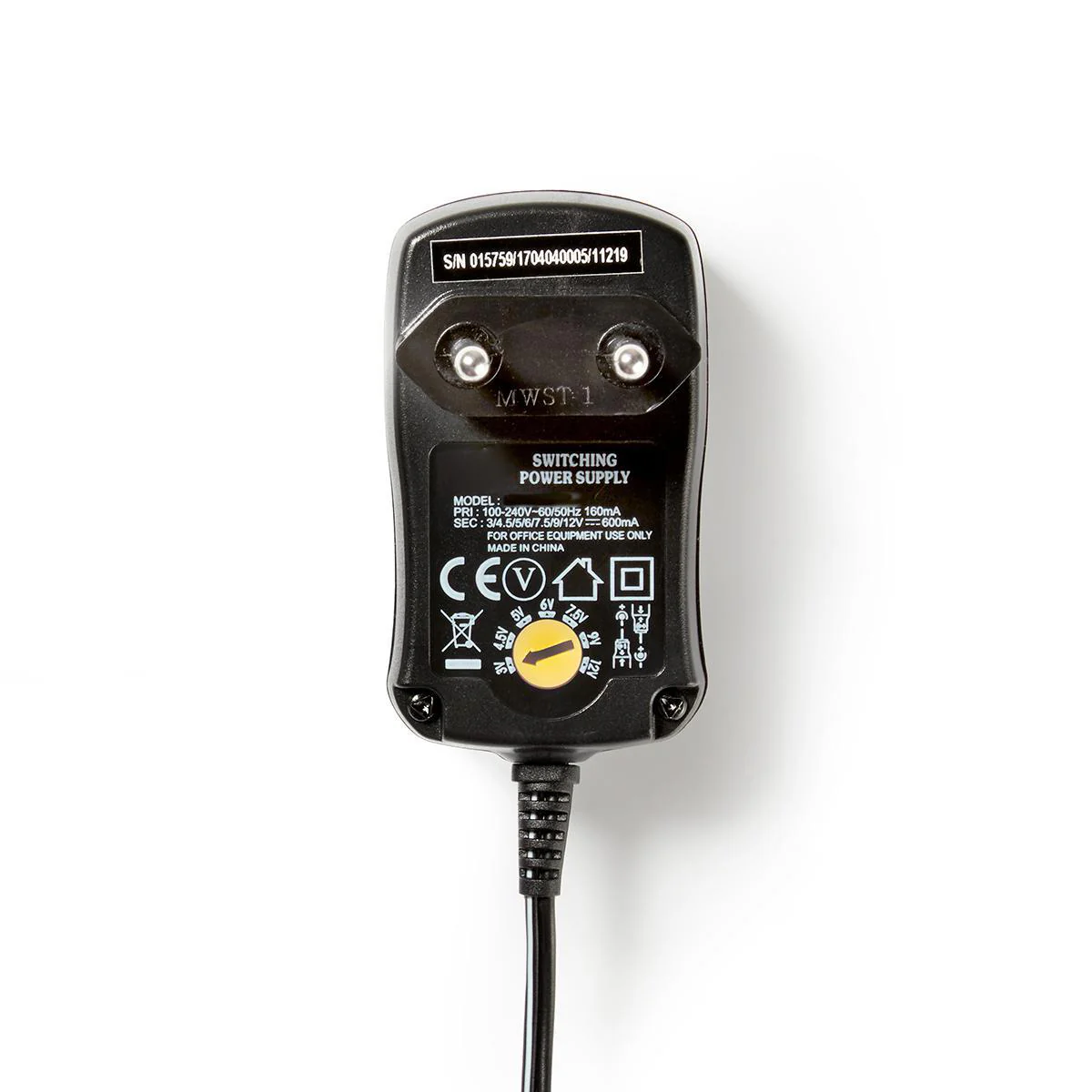 Universele AC-Stroomadapter 7.20W - 3 / 4.5 / 5 / 6 / 7.5 / 9 / 12 V DC - 1.80m - Image 3