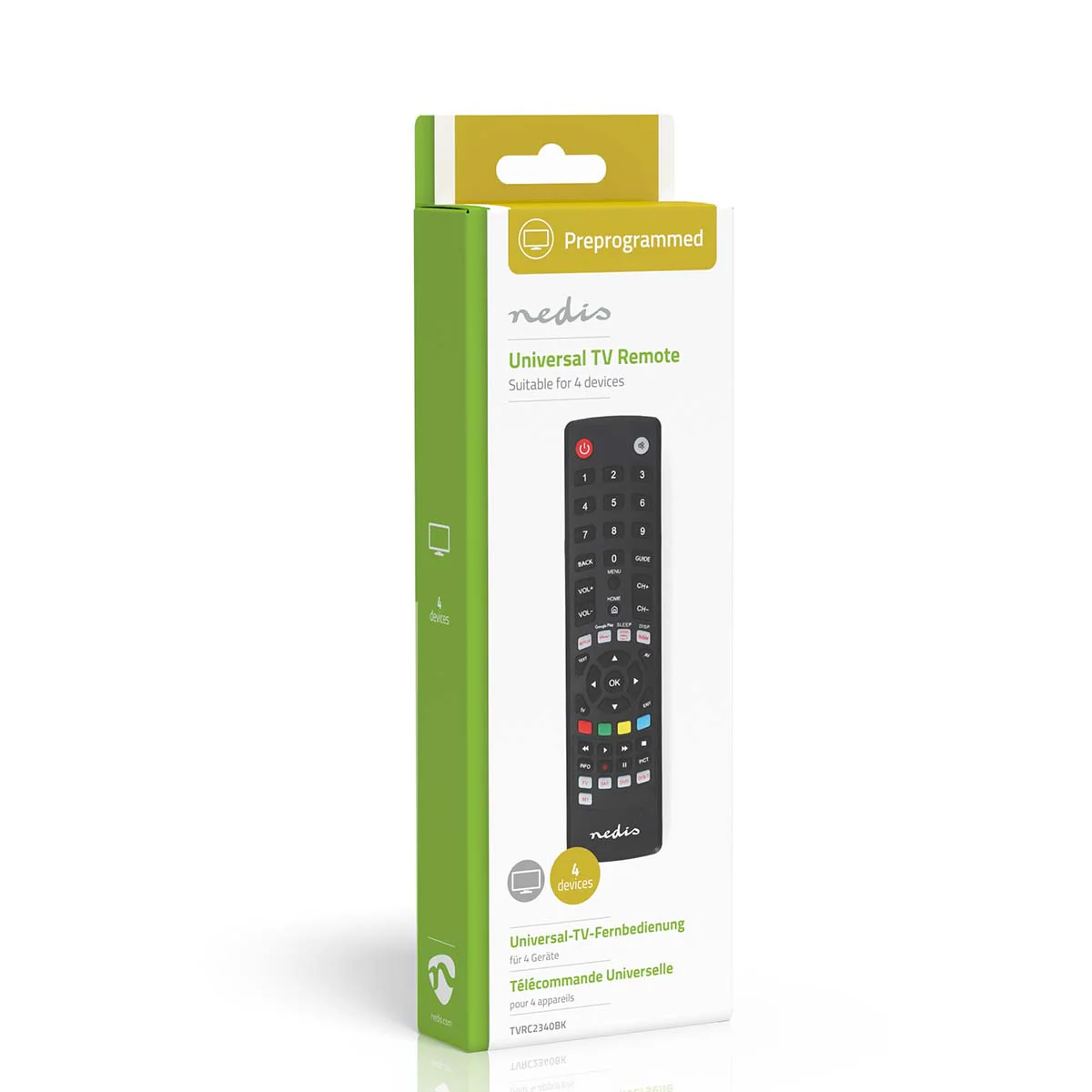Universele Afstandsbediening Voorgeprogrammeerd - 4 Apparaten - Amazon Prime / Disney + Button / Google Play Knop / Netflix Knop / Youtube Knop - Image 4