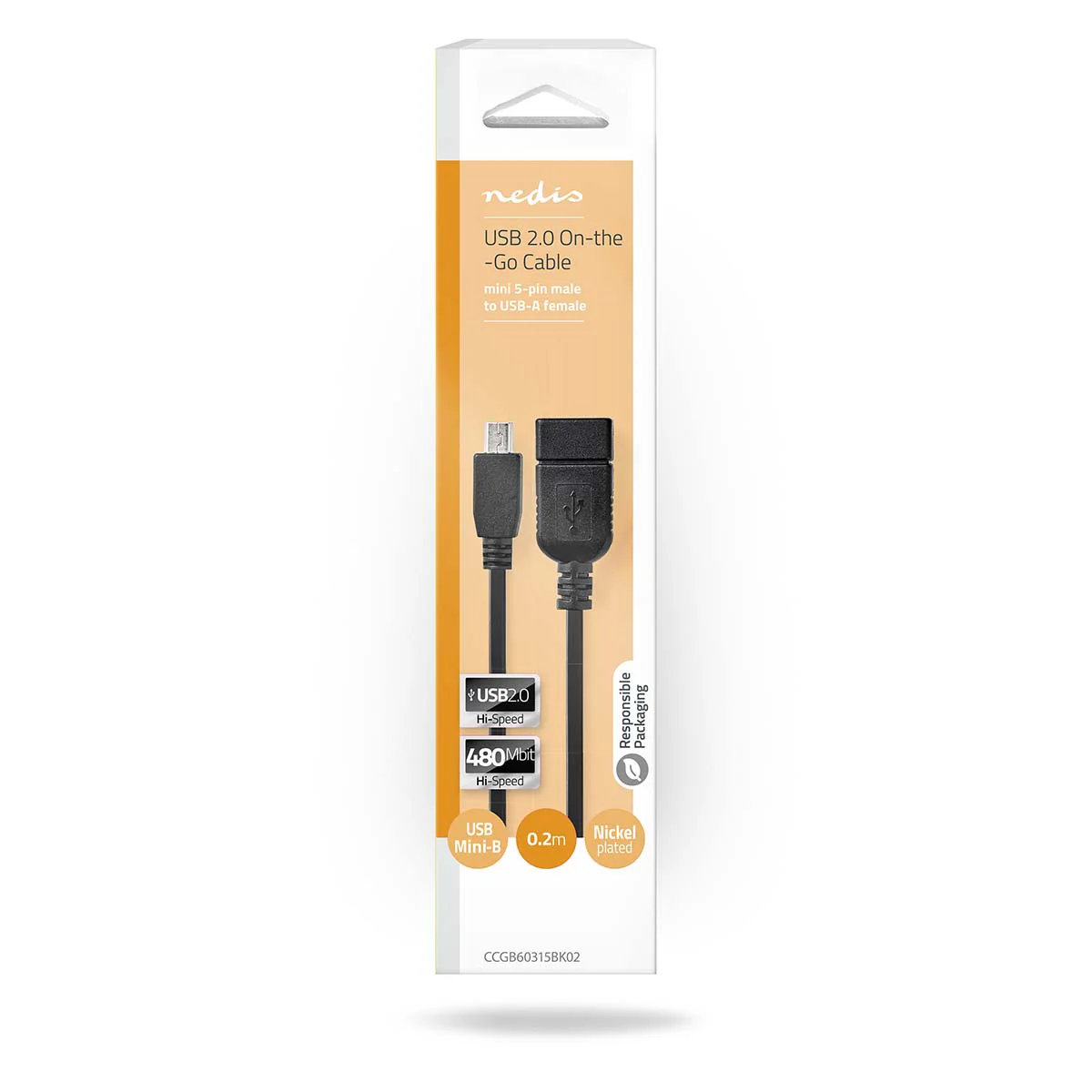 USB-Adapter USB 2.0 - Mini 5-Pin Male - USB-A Female - Image 3