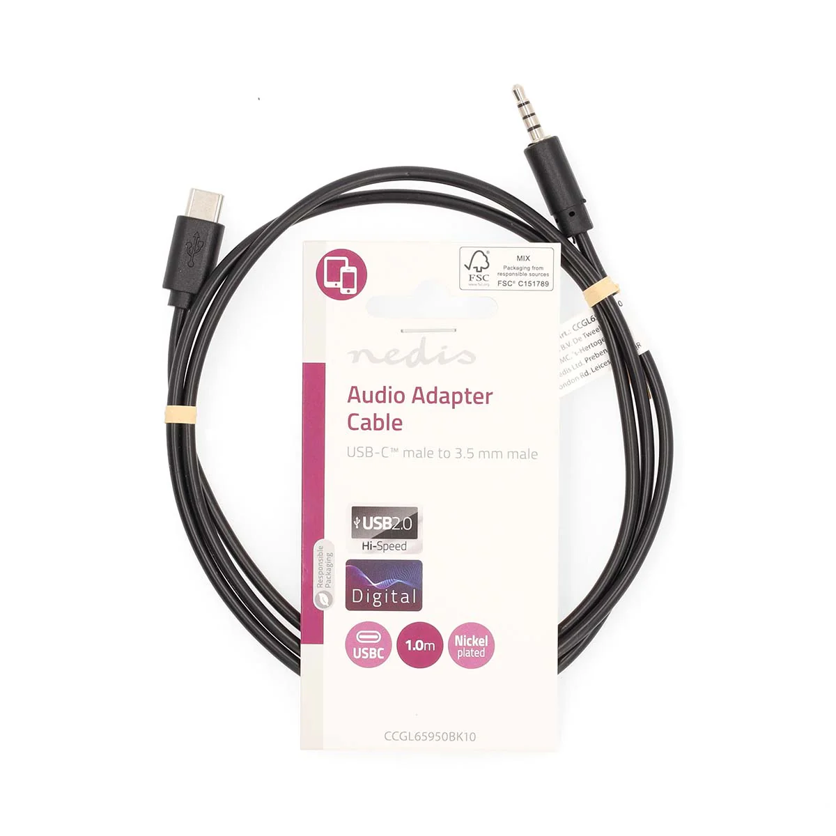 USB-C™ Adapter USB 2.0 - USB-C™ Male - 3,5 mm Male - Image 3