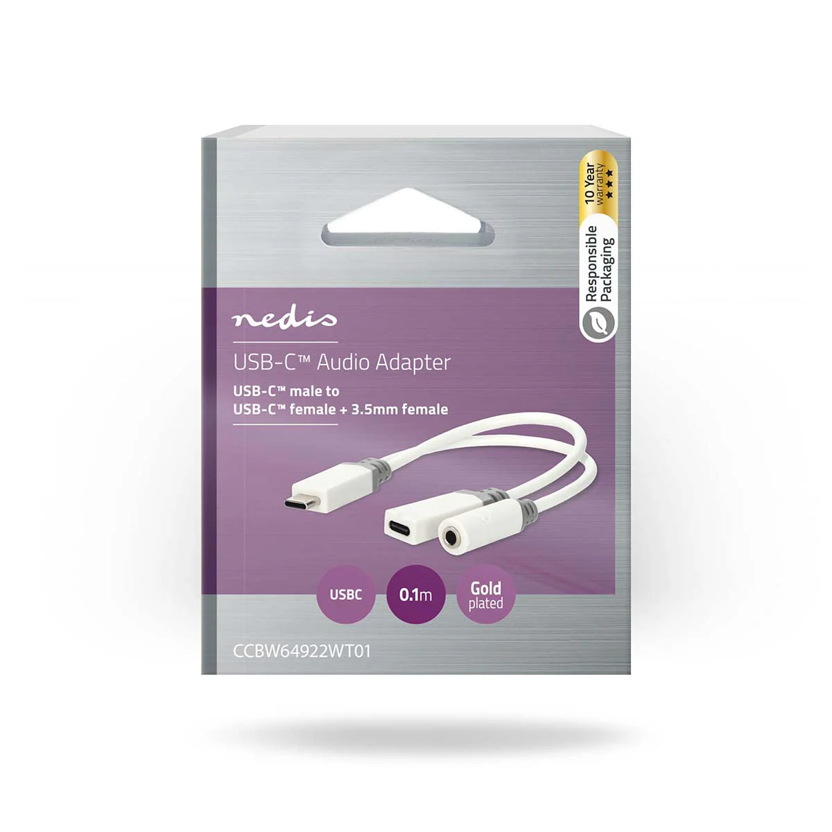 USB-C™ Adapter USB 2.0 - USB-C™ Male - USB-C™ Female / 3,5 mm Female - Image 2