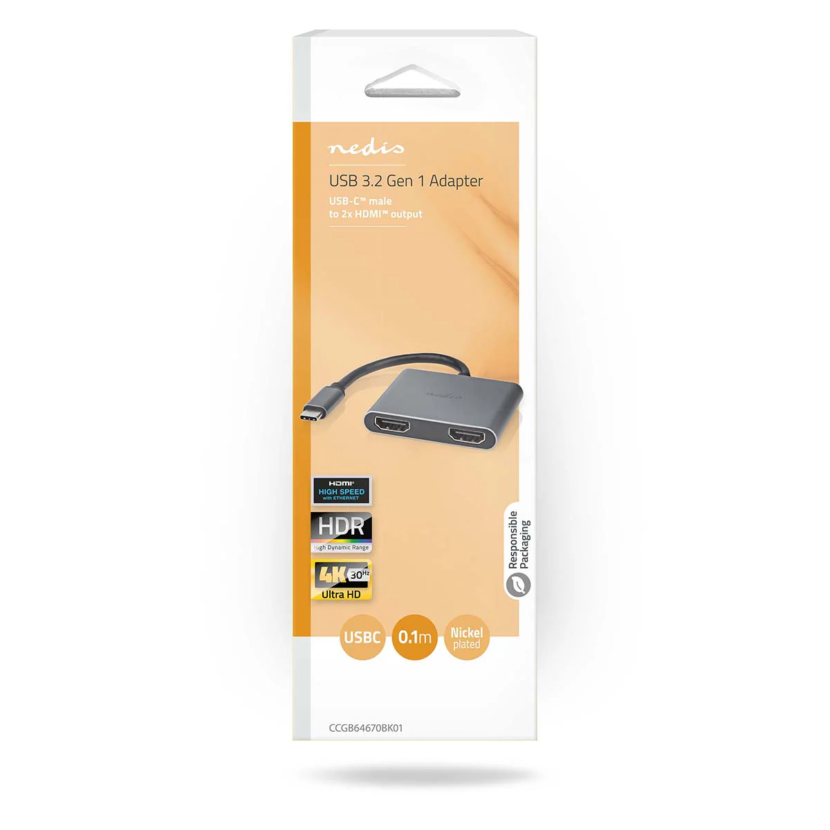 USB-C™ Adapter 2-in-1 - USB 3.2 Gen 1 - USB-C™ Male - Image 4