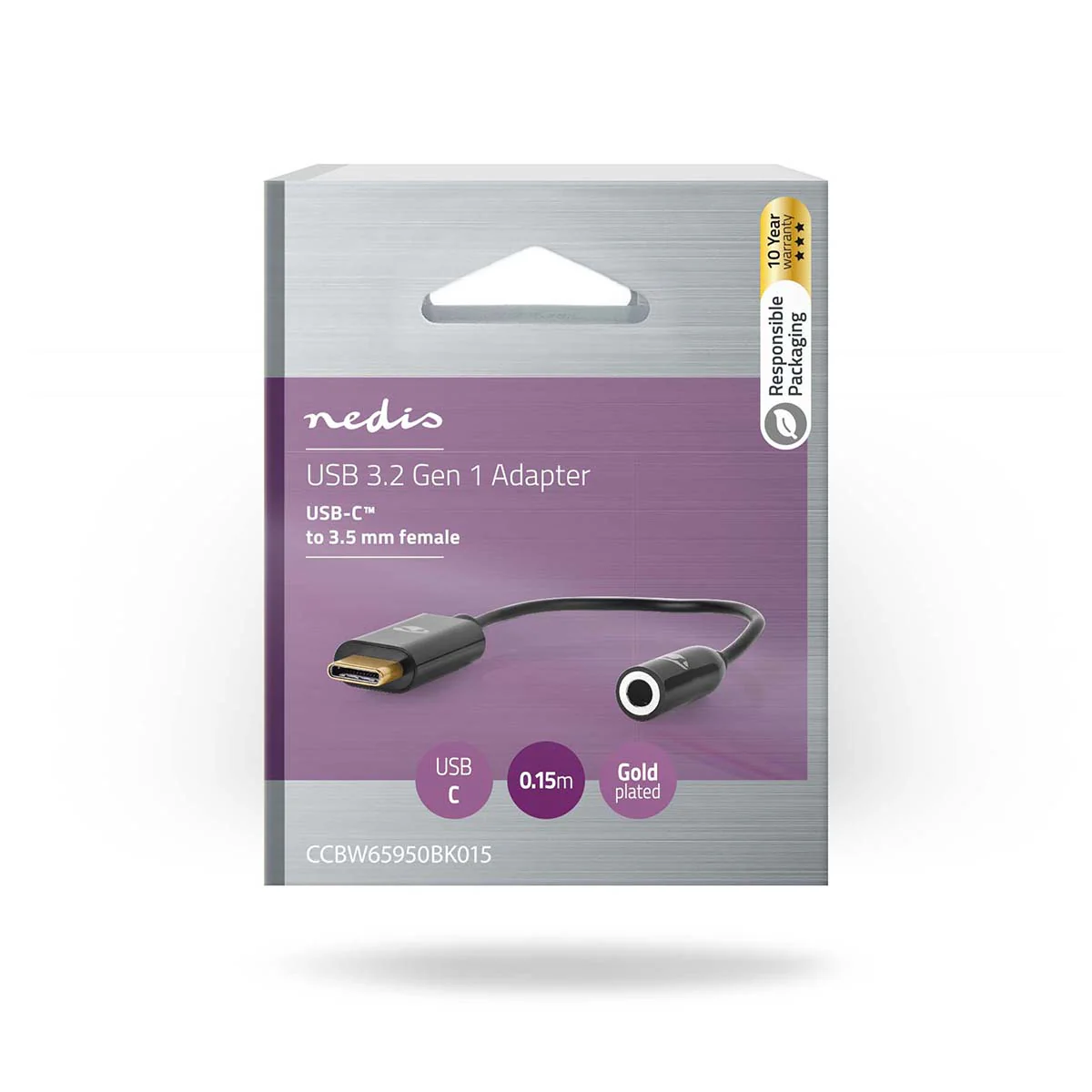 USB-C™ Adapter USB 3.2 Gen 1 - USB-C™ Male - 3,5 mm Female - Image 5