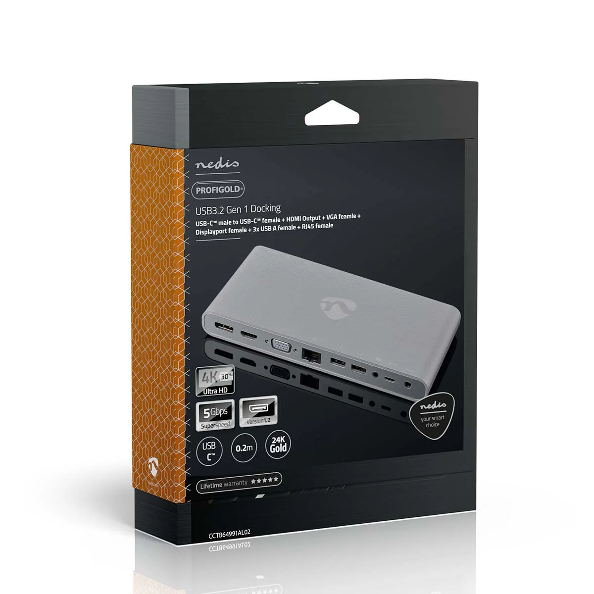 USB Docking Station USB 3.2 Gen 1 - USB-C™ Male - DisplayPort Female / HDMI™ Output / RJ45 Female / VGA Female 15p / 2x 3,5 mm Female / 2x USB-C™ / 4x USB-A - Image 10