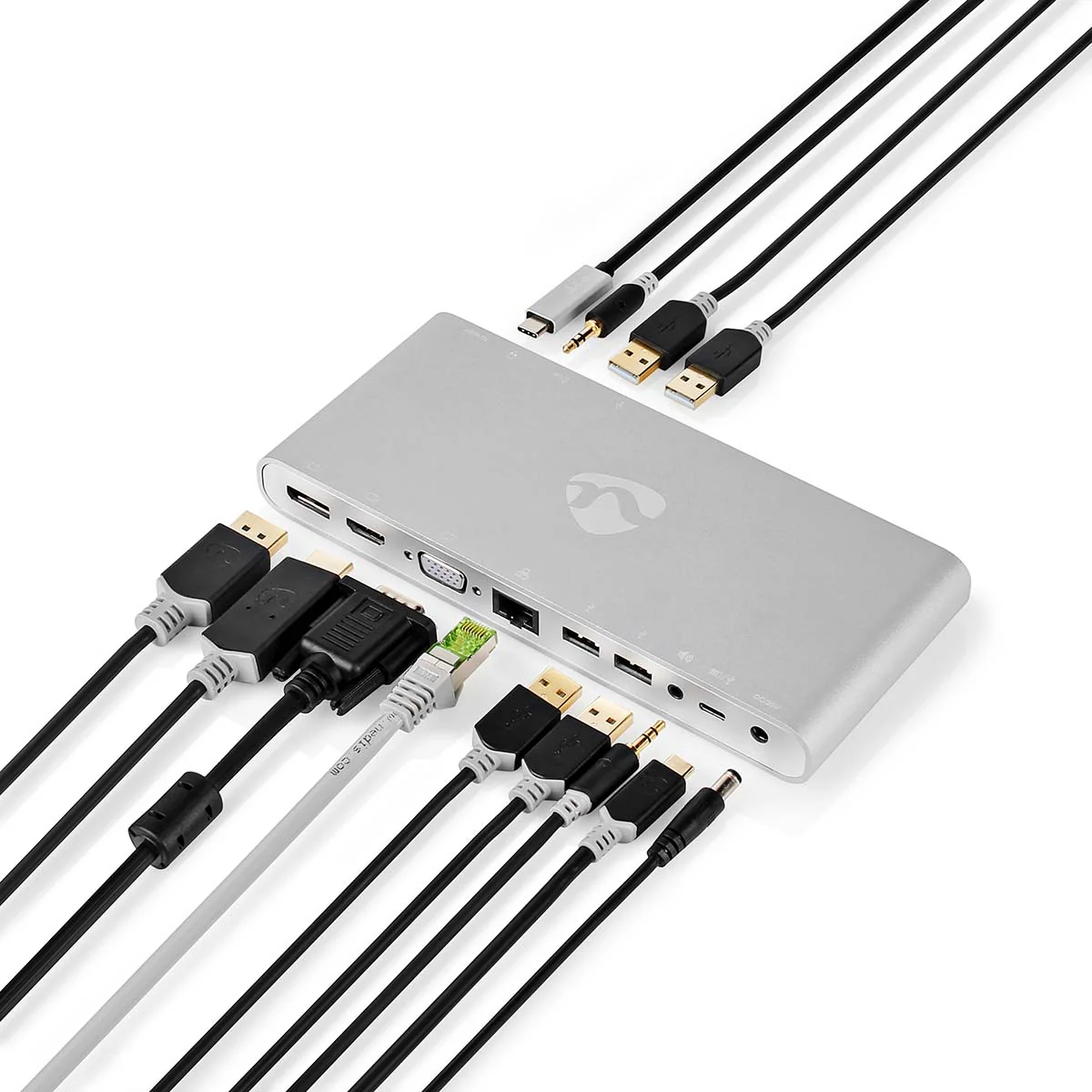 USB Docking Station USB 3.2 Gen 1 - USB-C™ Male - DisplayPort Female / HDMI™ Output / RJ45 Female / VGA Female 15p / 2x 3,5 mm Female / 2x USB-C™ / 4x USB-A - Image 2