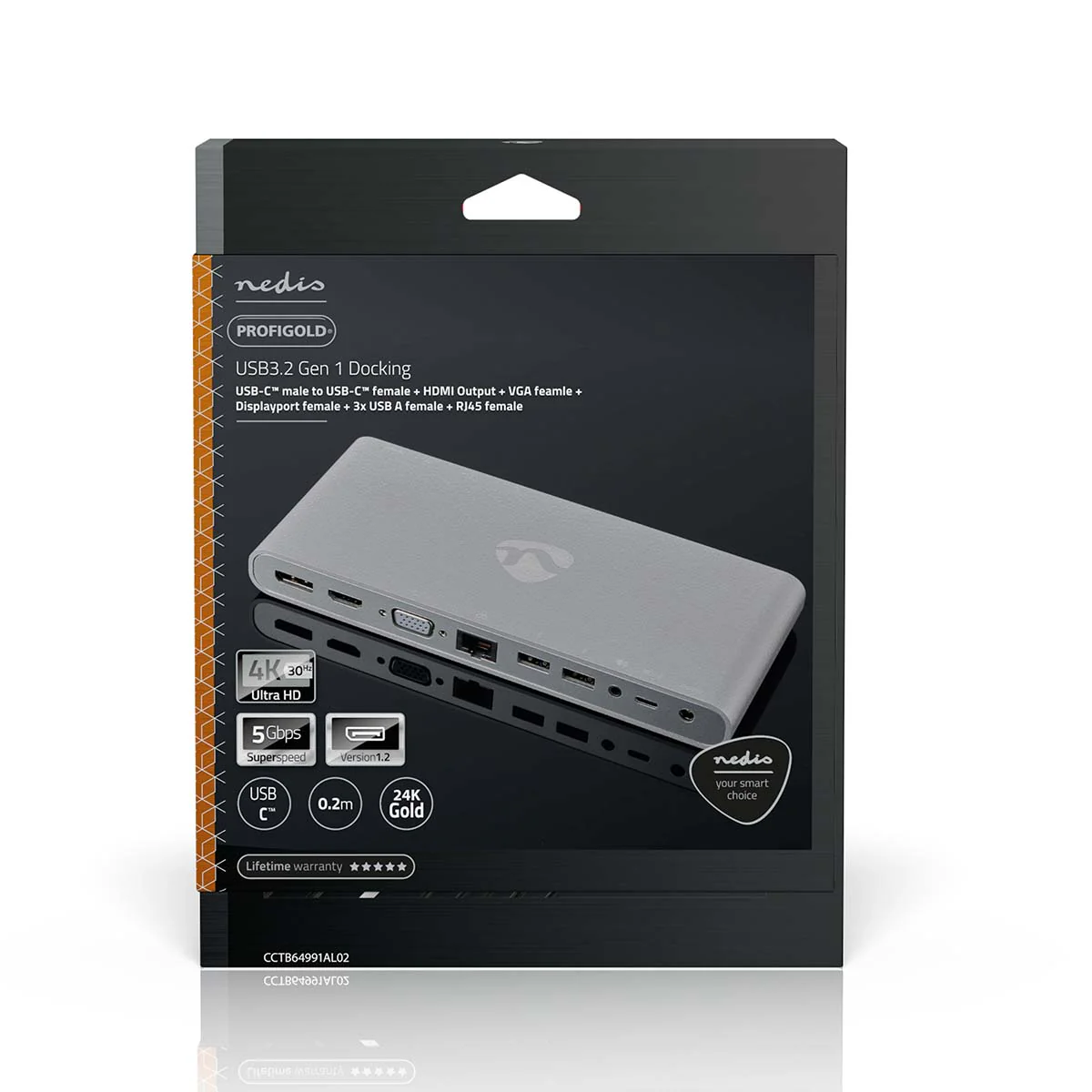 USB Docking Station USB 3.2 Gen 1 - USB-C™ Male - DisplayPort Female / HDMI™ Output / RJ45 Female / VGA Female 15p / 2x 3,5 mm Female / 2x USB-C™ / 4x USB-A - Image 8