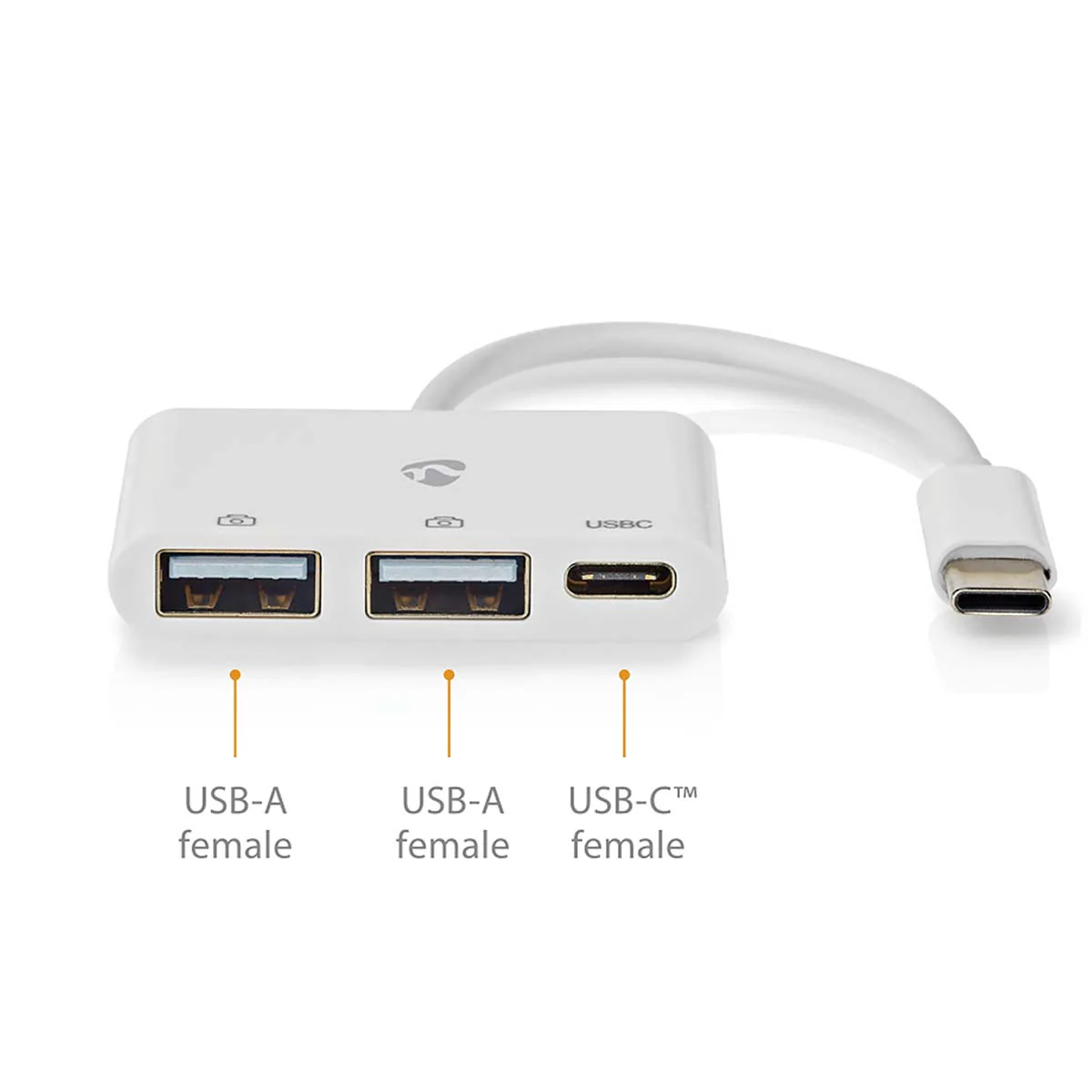 USB-Hub 1x USB-C™ - 1x USB-C™ / 2x USB 2.0 A Female - 3 poort(en) - Image 4