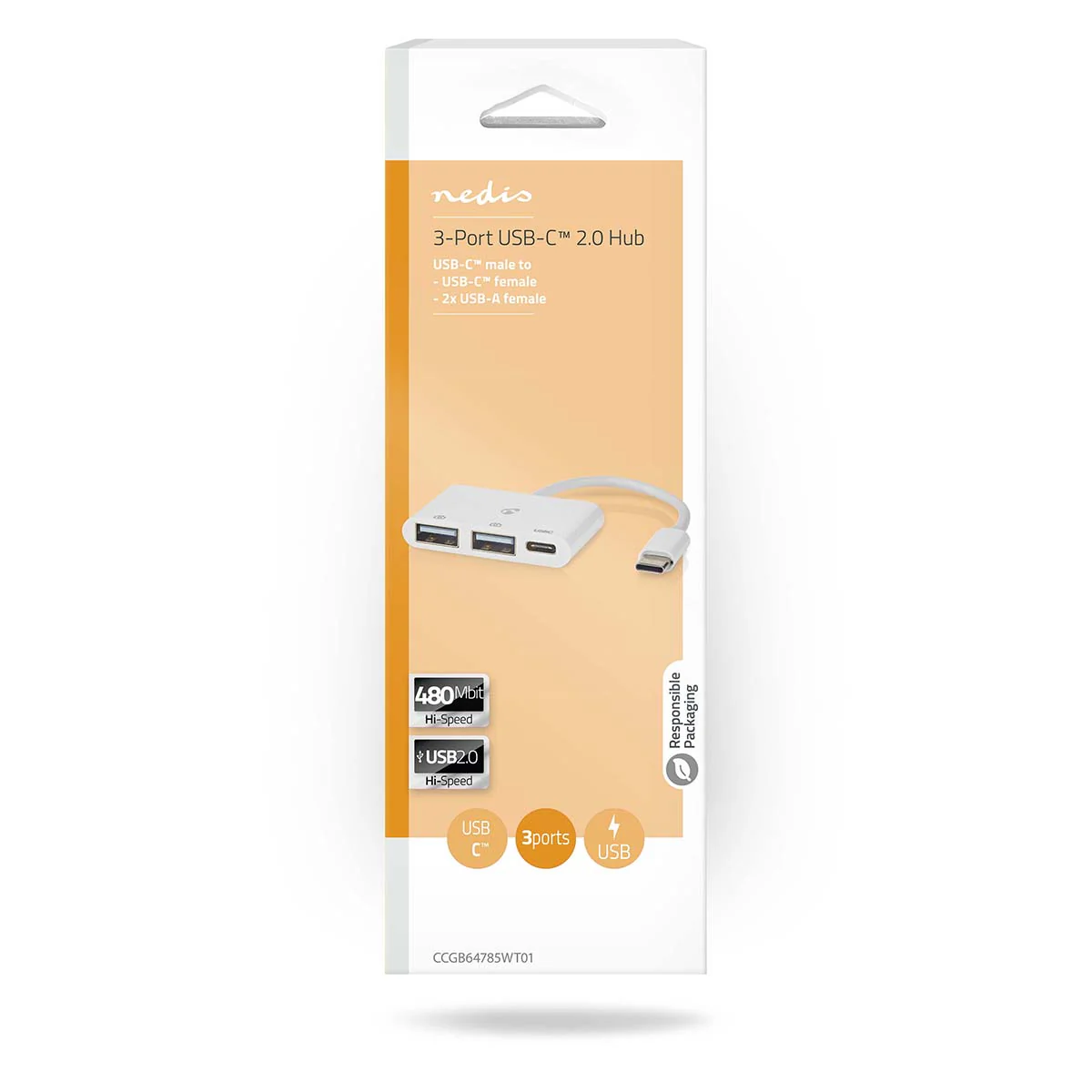 USB-Hub 1x USB-C™ - 1x USB-C™ / 2x USB 2.0 A Female - 3 poort(en) - Image 5