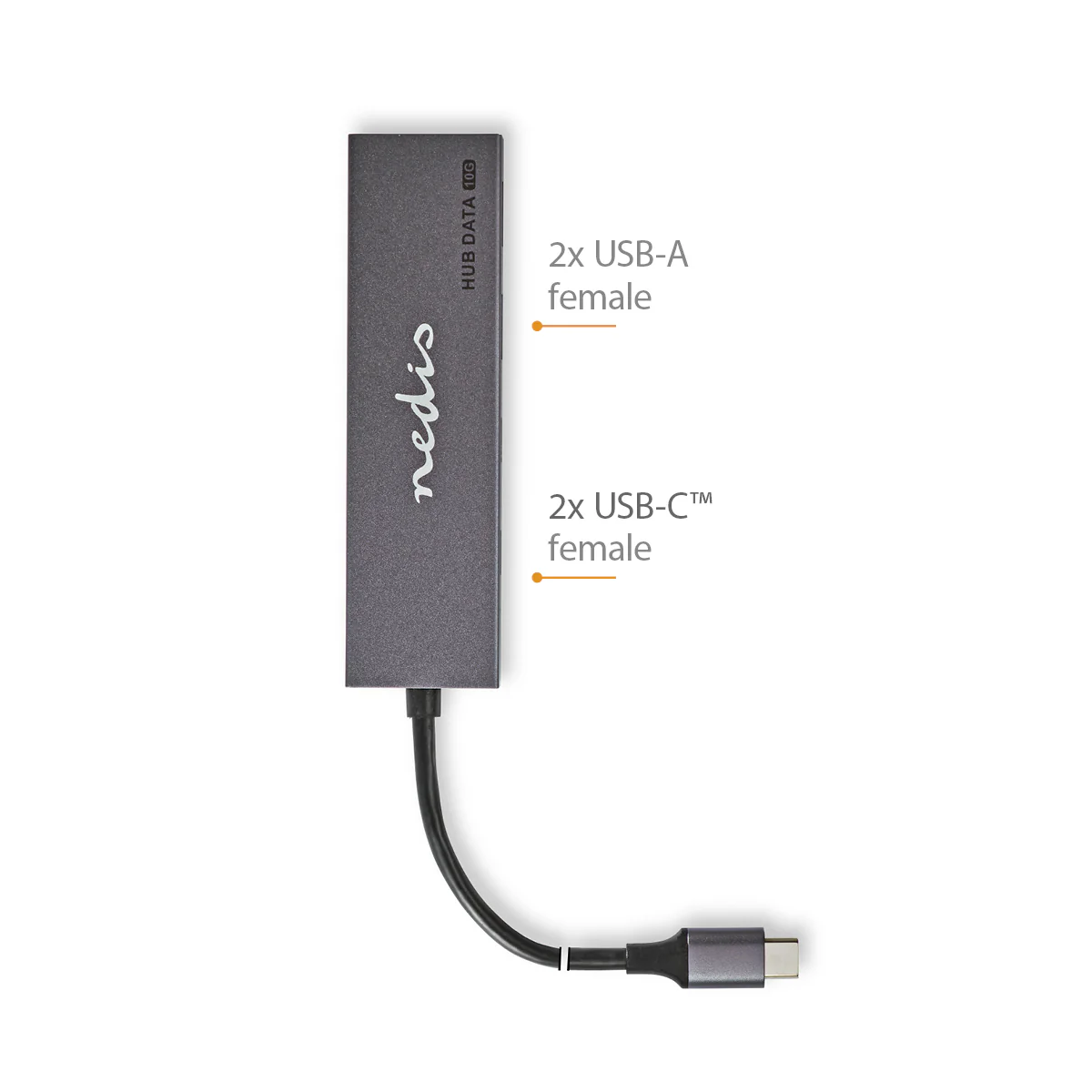 USB-Hub 1x USB-C™ 3.2 Gen 2 Male - 2x USB-A 3.2 Gen 2 Female / 2x USB-C™ 3.2 Gen 2 Female - 4-Poorts poort(en) - Image 5