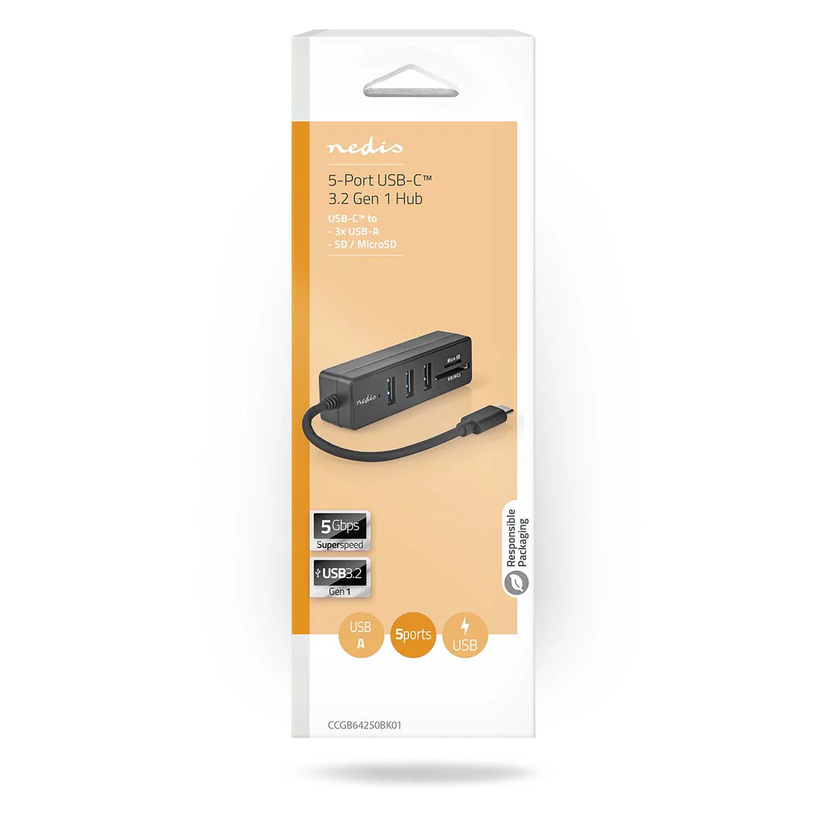 USB-Hub 1x USB-C™ - 3x USB A Female - 5-Poorts poort(en) - Image 10