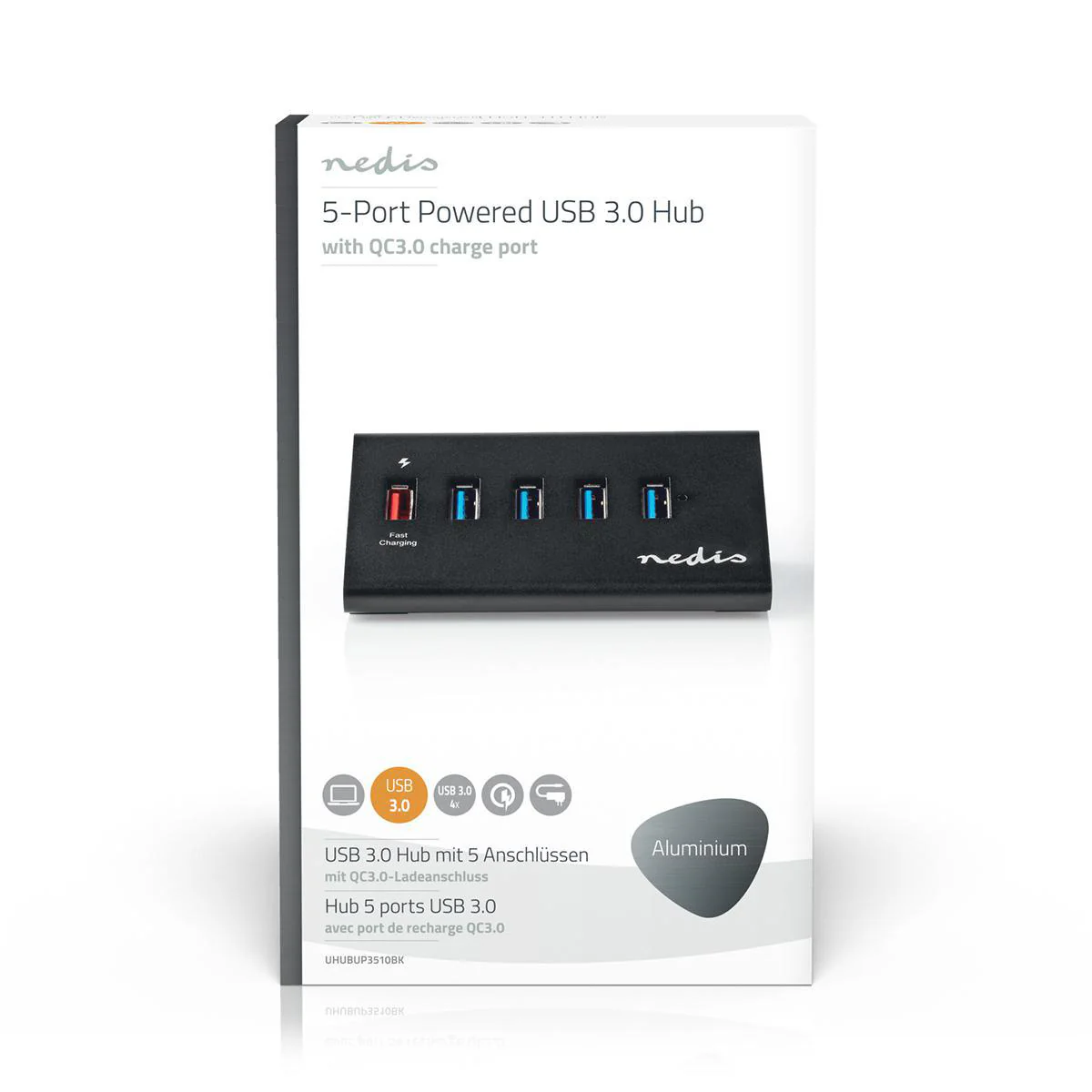 USB-Hub USB Micro-B Female - USB-A Female - QC3.0 / USB 3.2 Gen 1 - Image 12