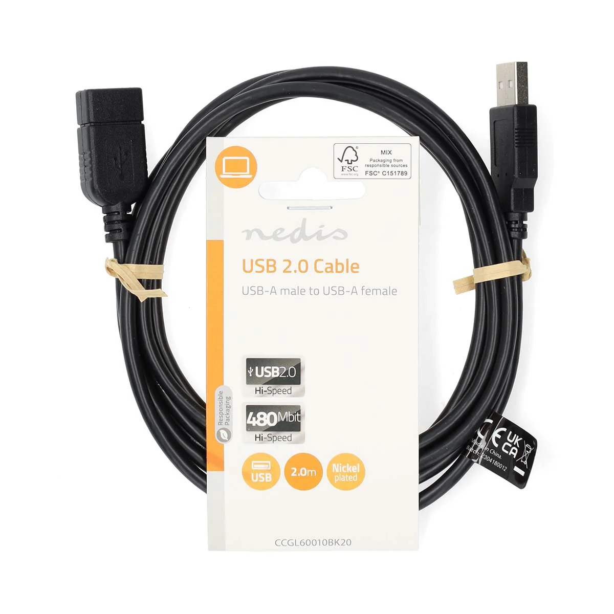 USB-Kabel USB 2.0 - USB-A Male - USB-A Female - Image 4