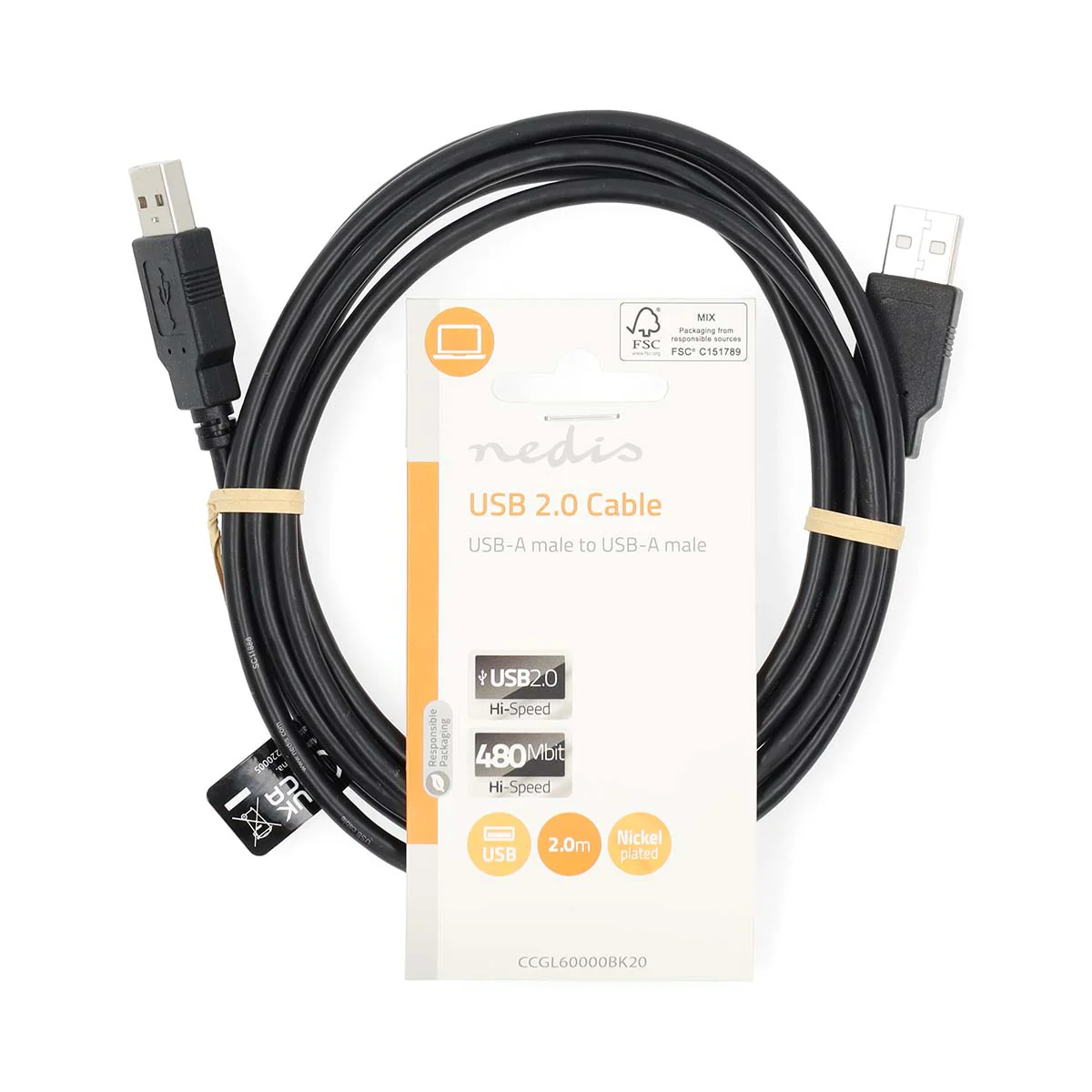 USB-Kabel USB 2.0 - USB-A Male - USB-A Male - Image 4