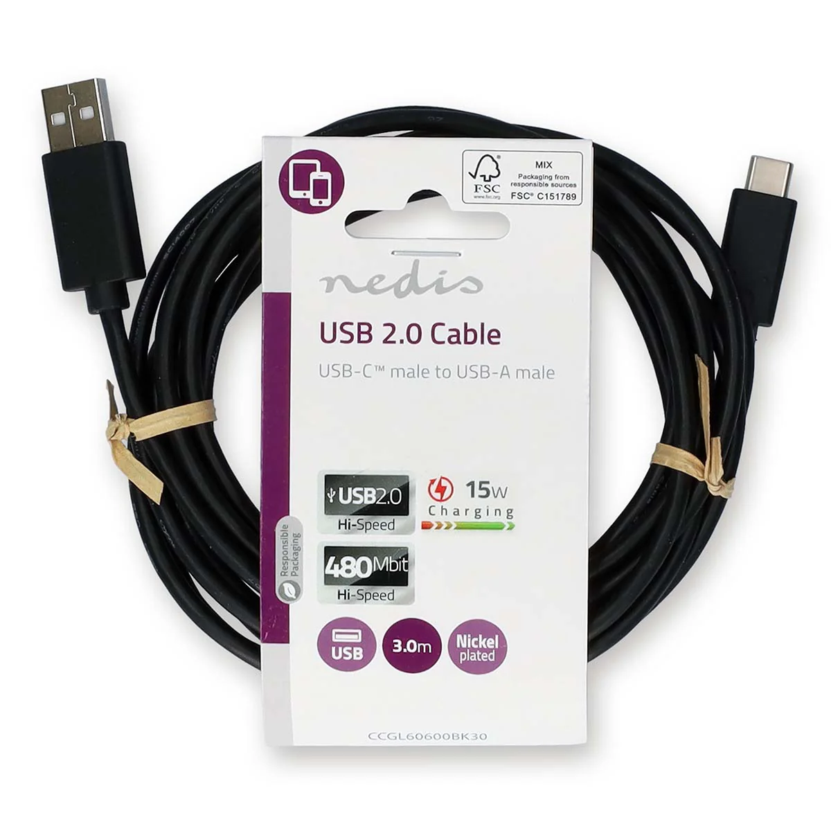 USB-Kabel USB 2.0 - USB-A Male - USB-C™ Male - Image 5