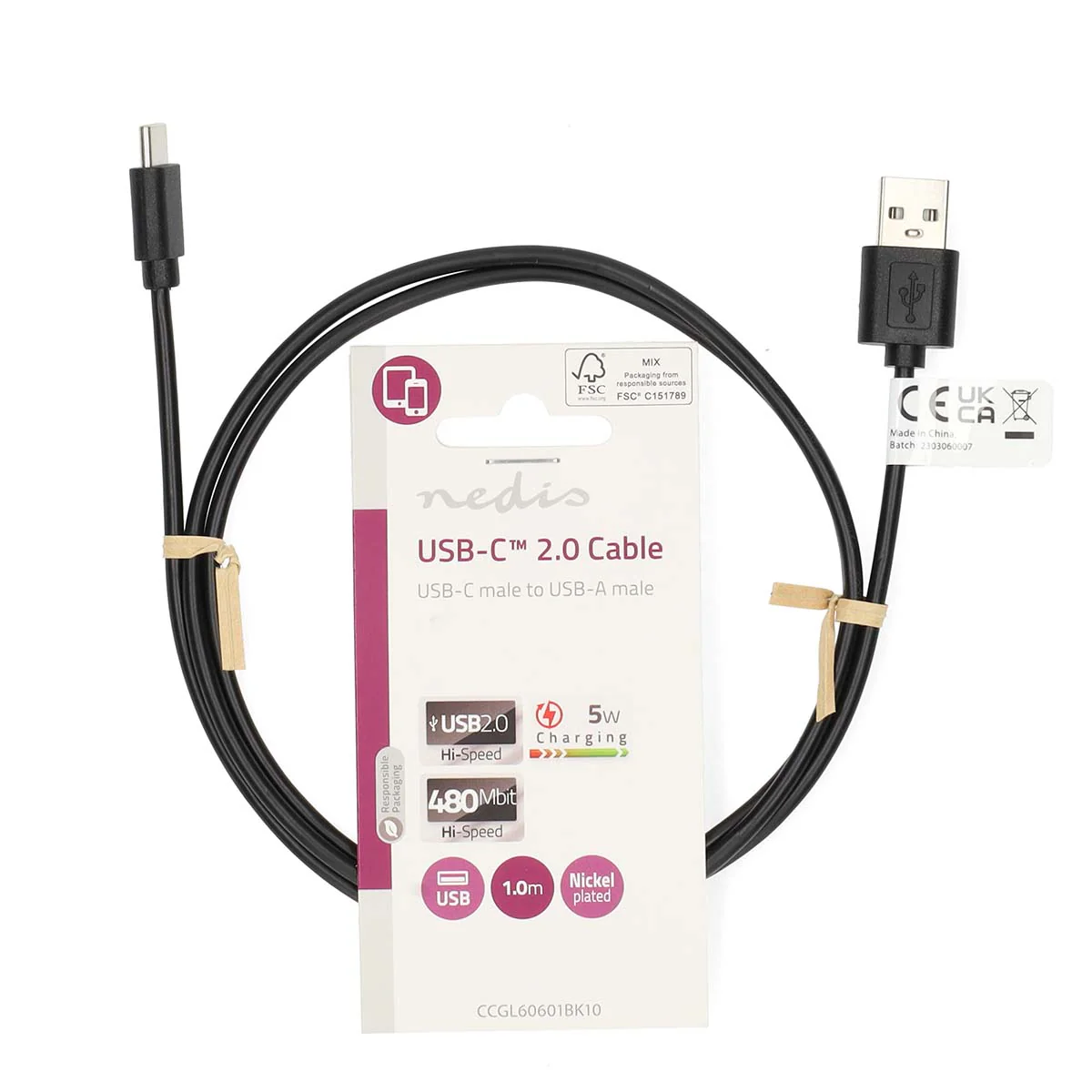 USB-Kabel USB 2.0 - USB-A Male - USB-C™ Male - Image 3
