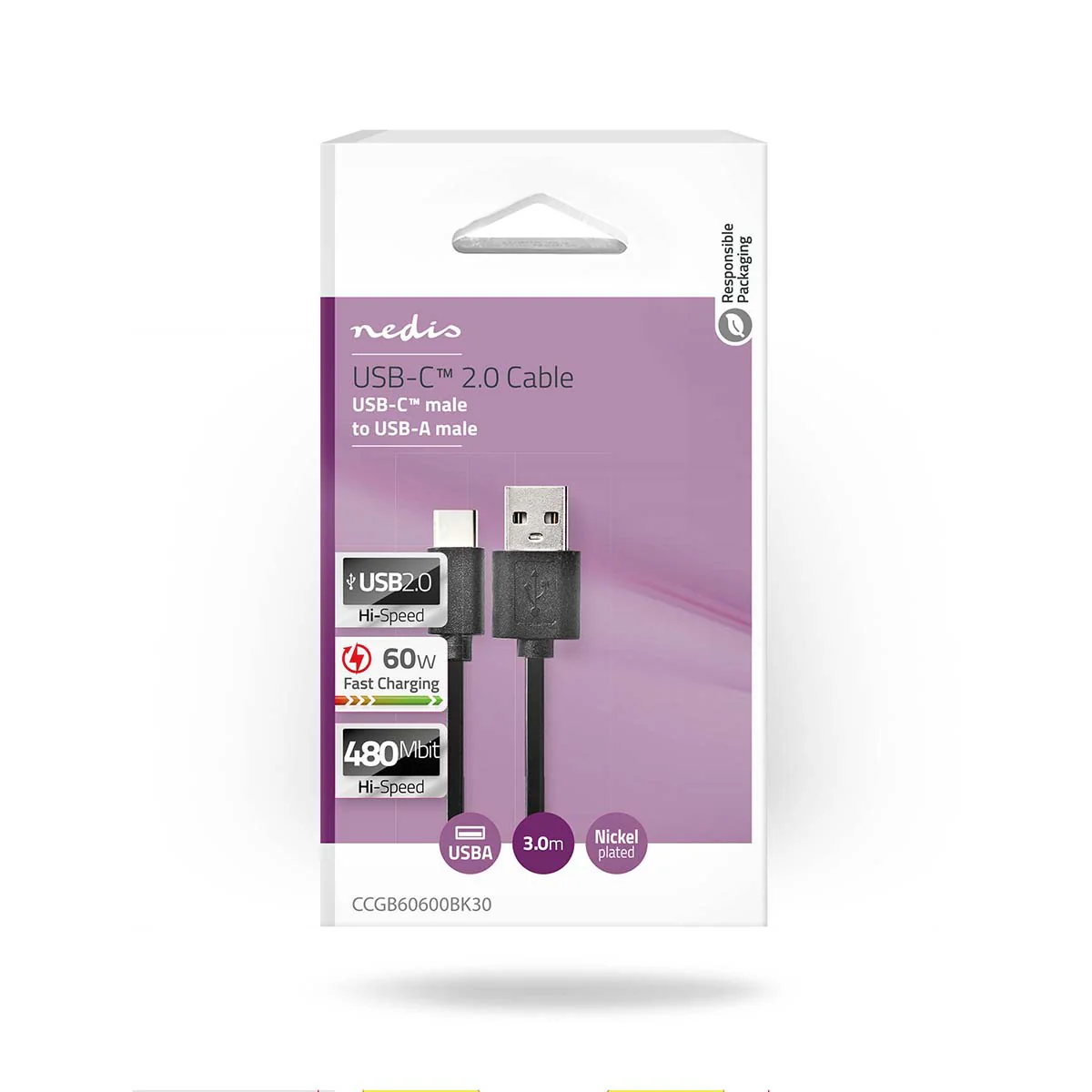 USB-Kabel USB 2.0 - USB-A Male - USB-C™ Male - Image 6