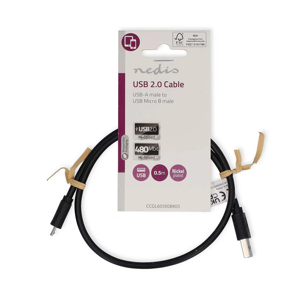 USB-Kabel USB 2.0 - USB-A Male - USB Micro-B Male - Image 4