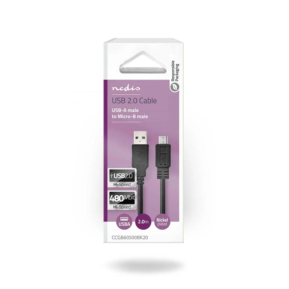 USB-Kabel USB 2.0 - USB-A Male - USB Micro-B Male - Image 4