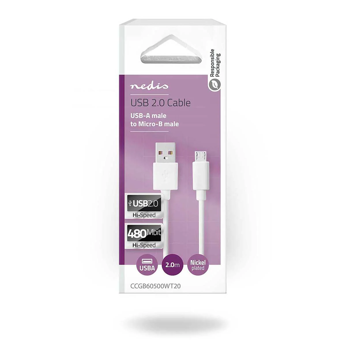 USB-Kabel USB 2.0 - USB-A Male - USB Micro-B Male - Image 7