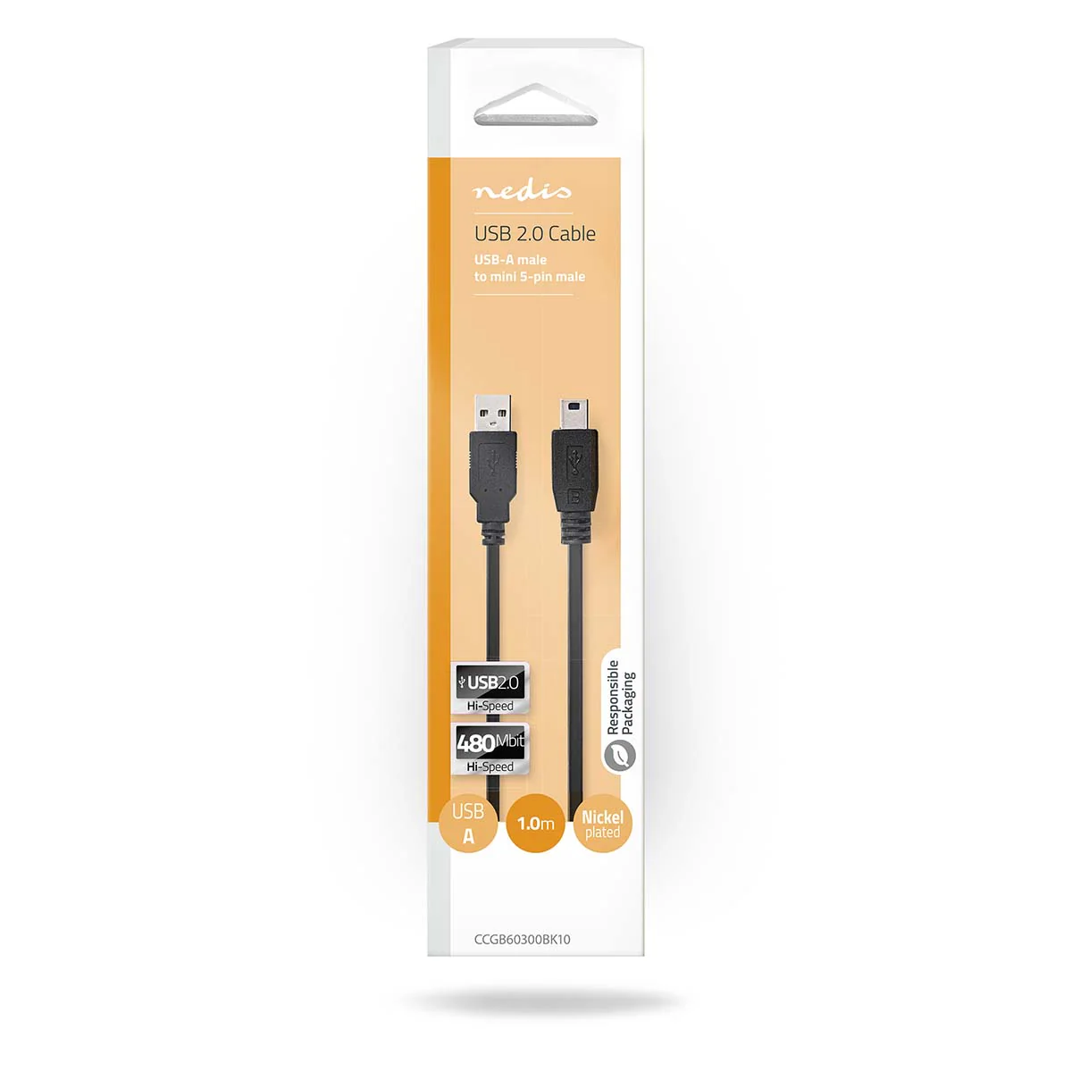 USB-Kabel USB 2.0 - USB-A Male - USB Mini-B 5-Pins Male - Image 3