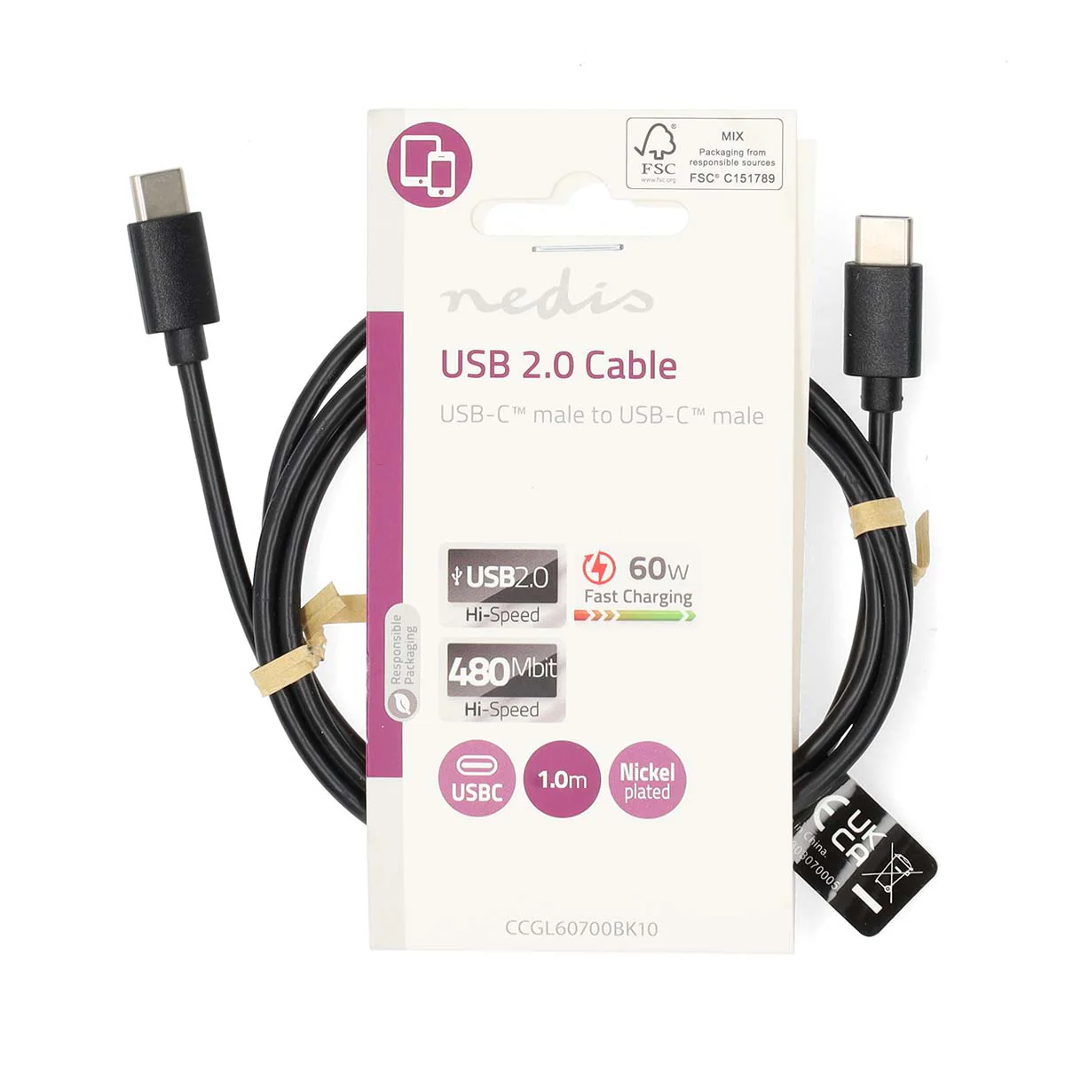 USB-Kabel USB 2.0 - USB-C™ Male - USB-C™ Male - Image 3